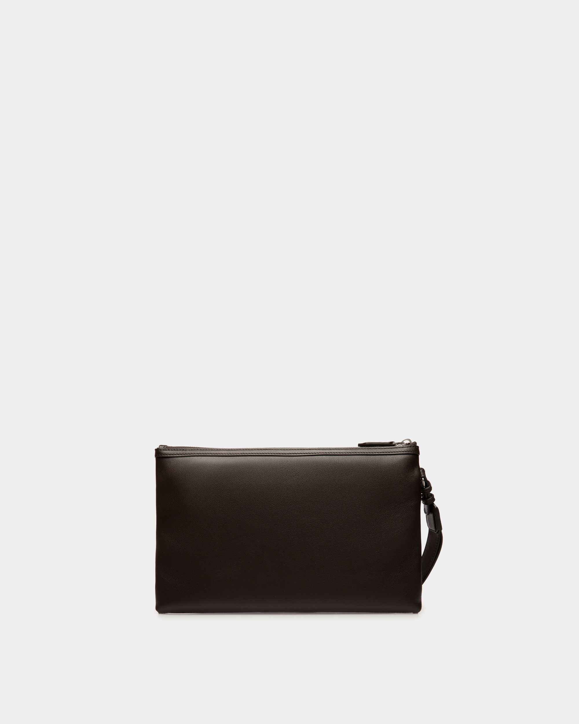 Code Pouch in Ebano Leather - Hombre - Bally - 03
