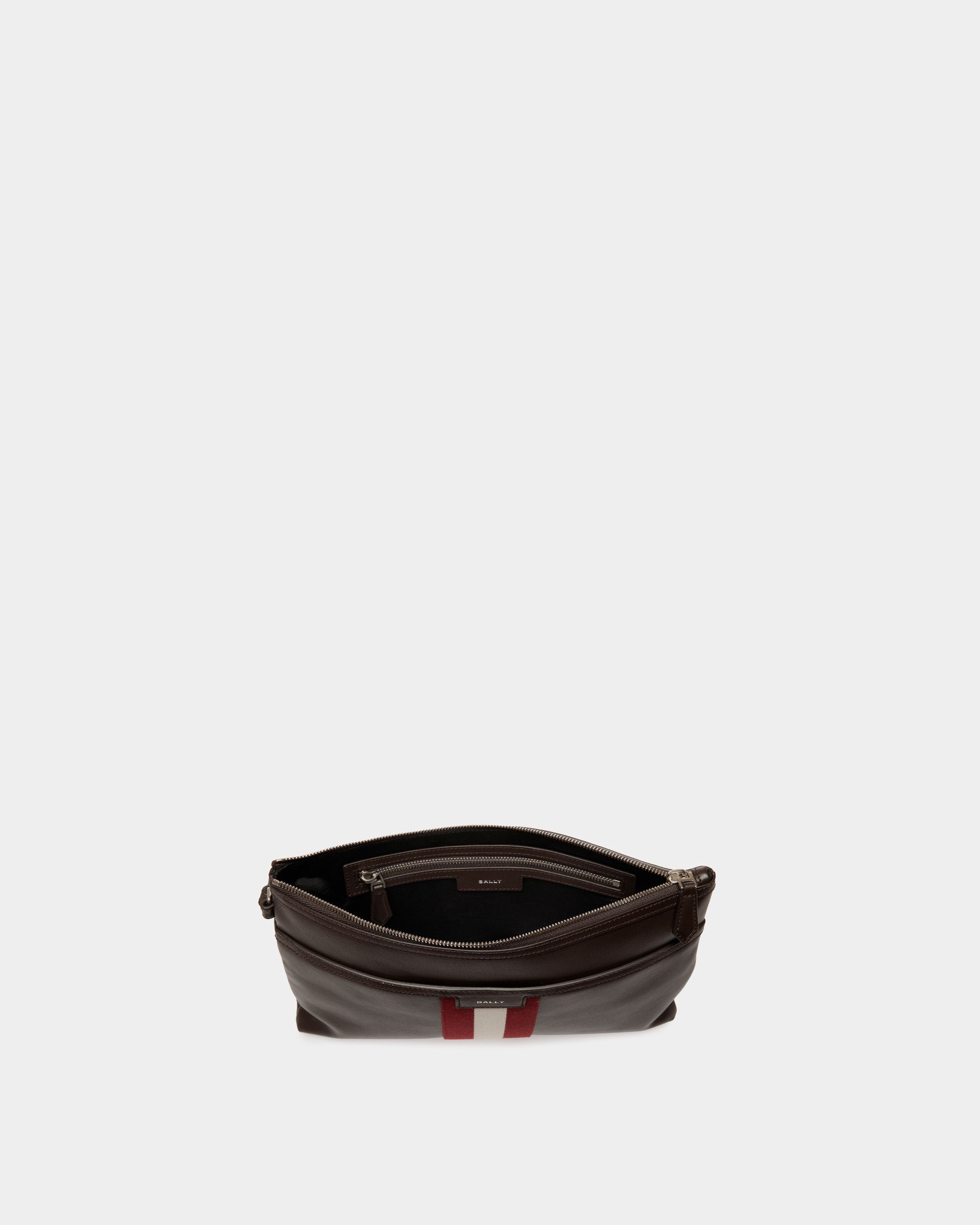 Code Pouch in Ebano Leather - Hombre - Bally - 05