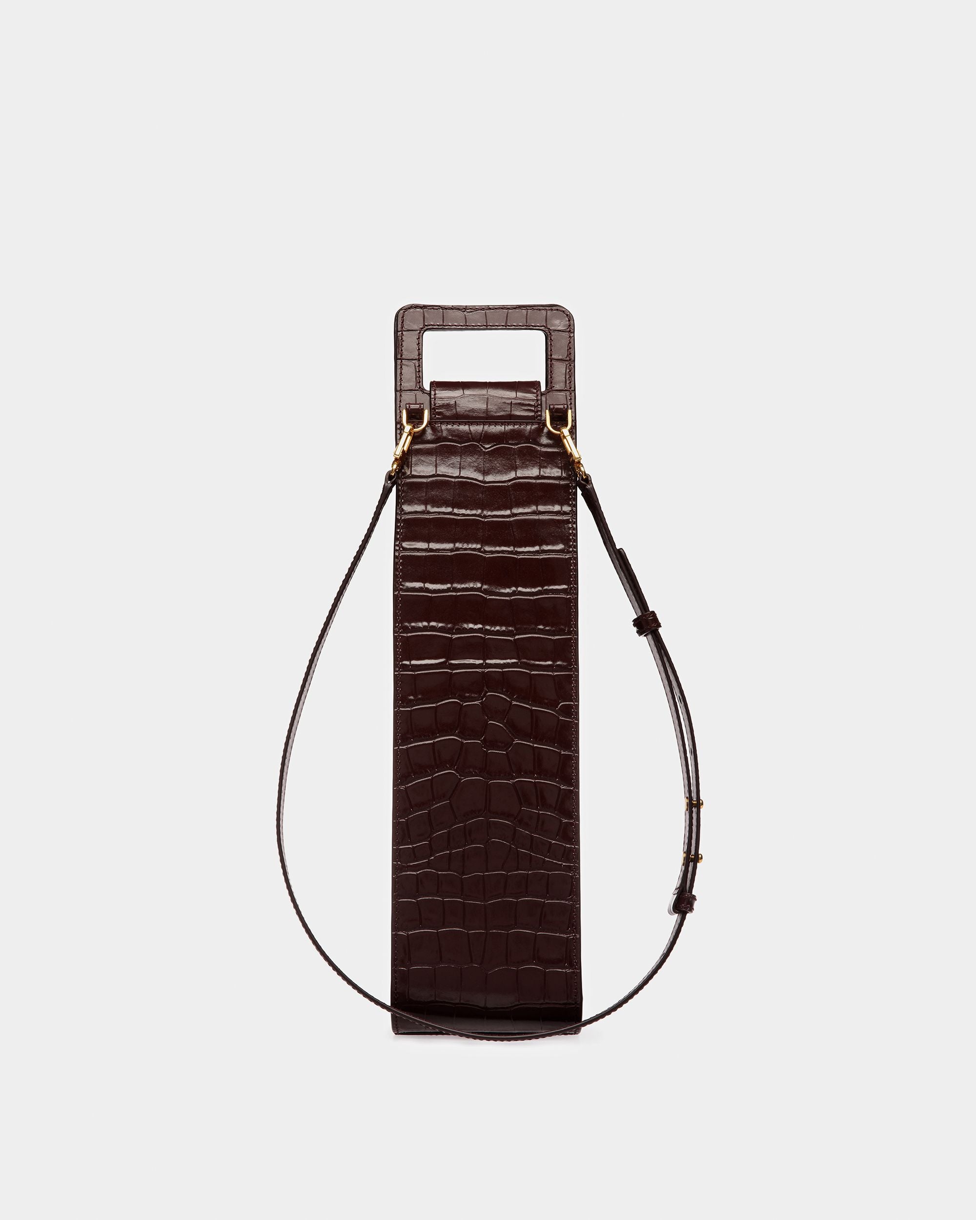 Barrel Bottle Holder In Crocodile Embossed - Men's - Bally - 03