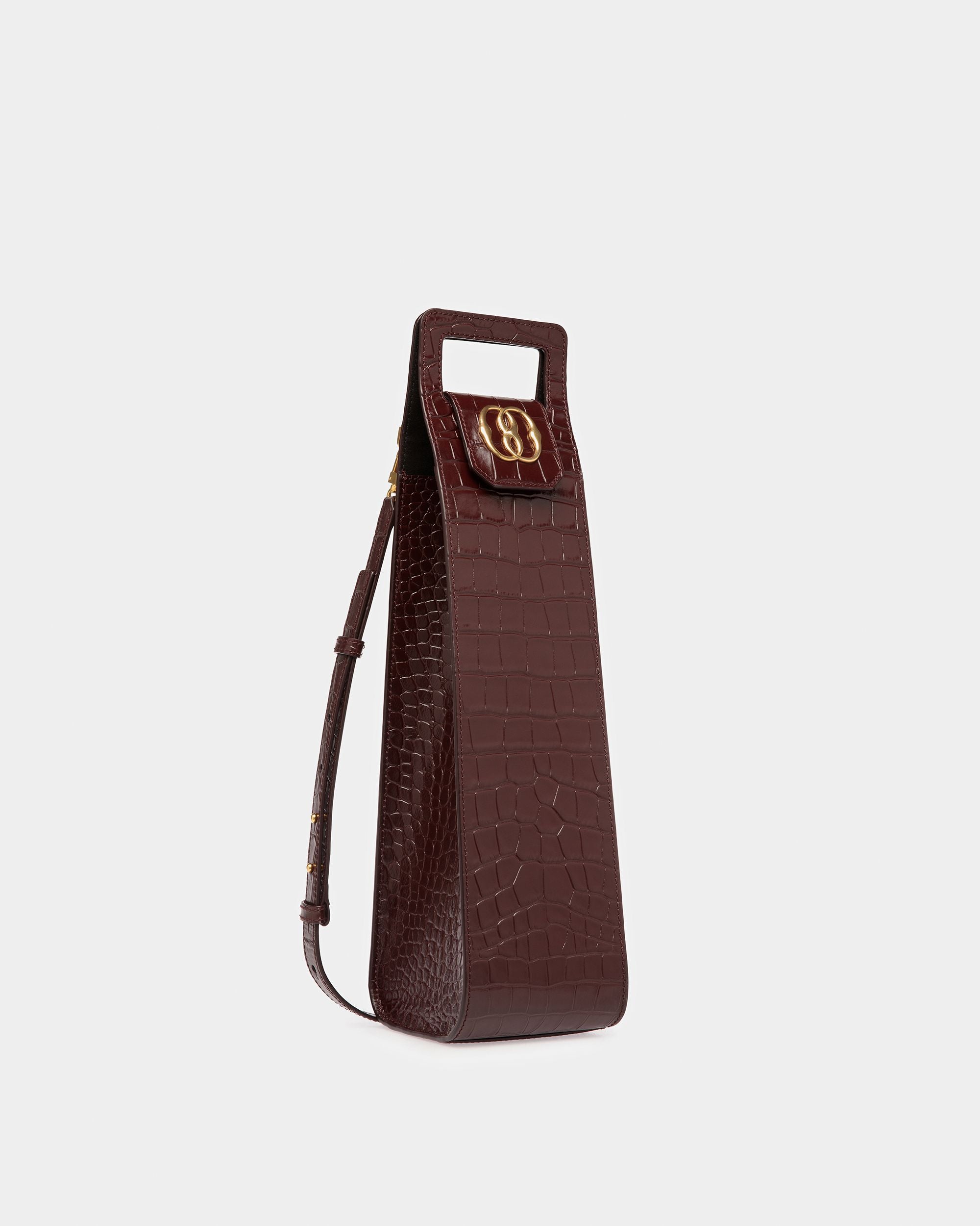 Barrel Bottle Holder In Crocodile Embossed - Men's - Bally - 04
