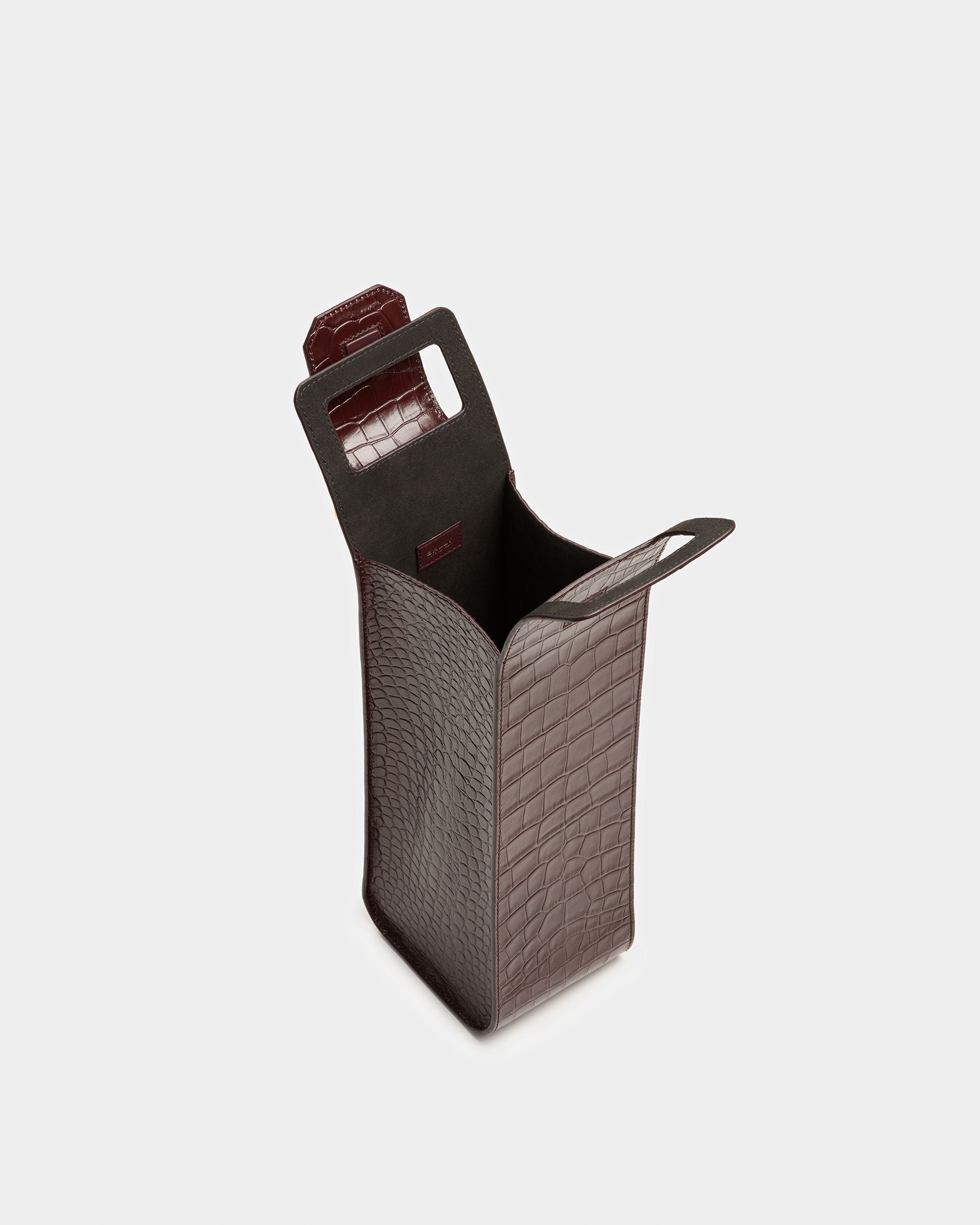Barrel Bottle Holder In Crocodile Embossed - Men's - Bally - 05