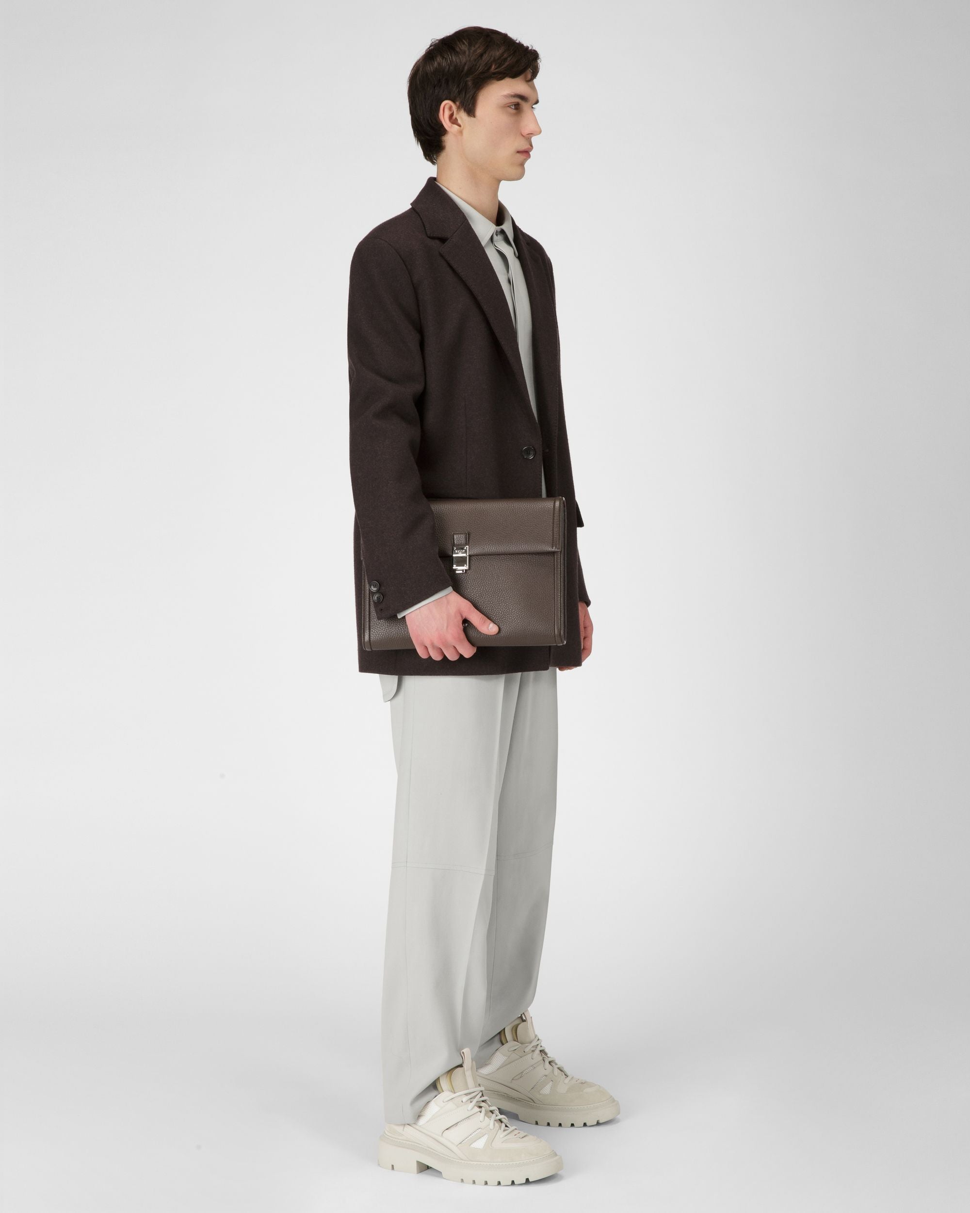 Soryan Cartera Para Hombre En Cuero De Color Marrón Ébano - Hombre - Bally - 06