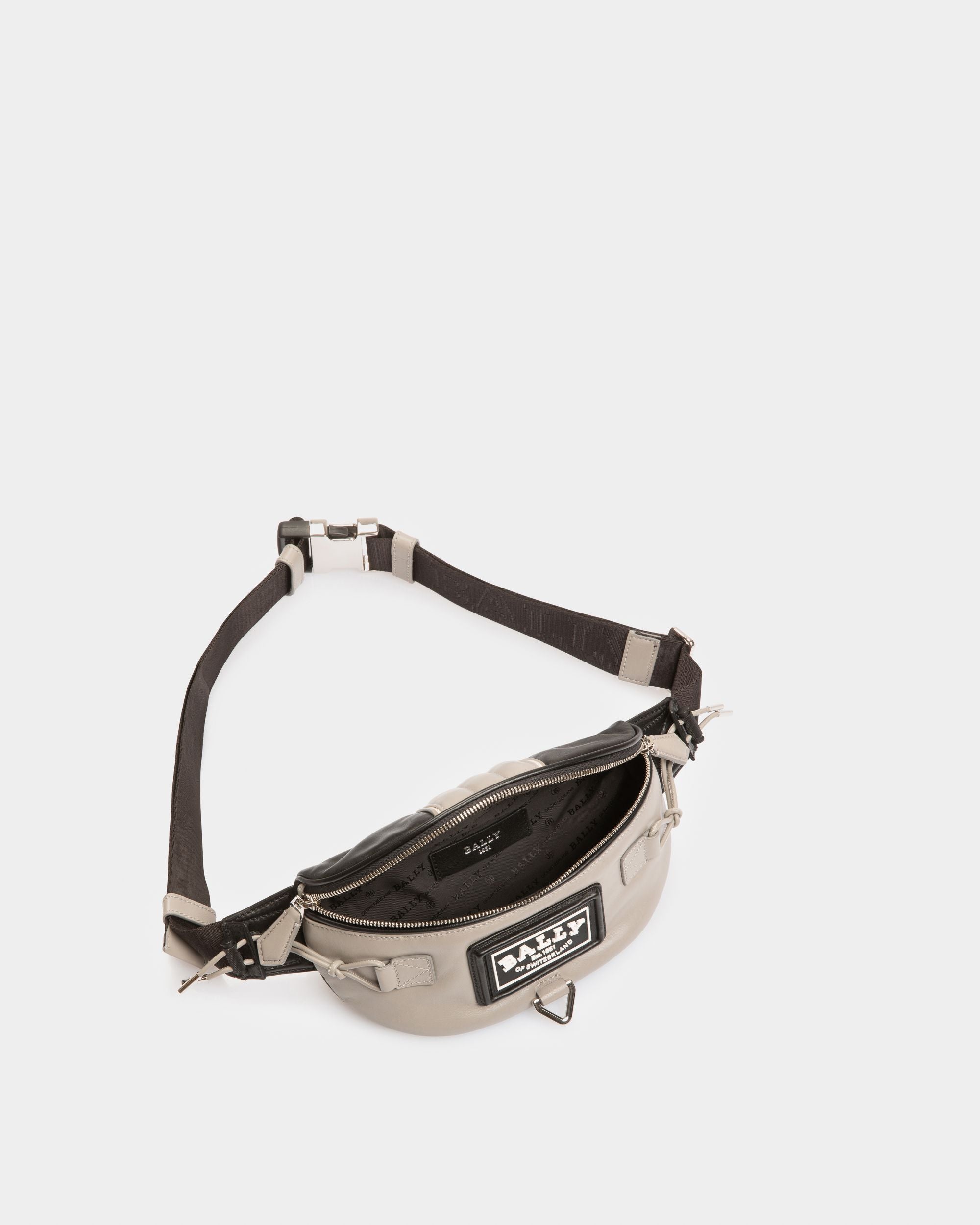 Anakin Riñonera De Piel Color Piedra Y Negro - Hombre - Bally - 03