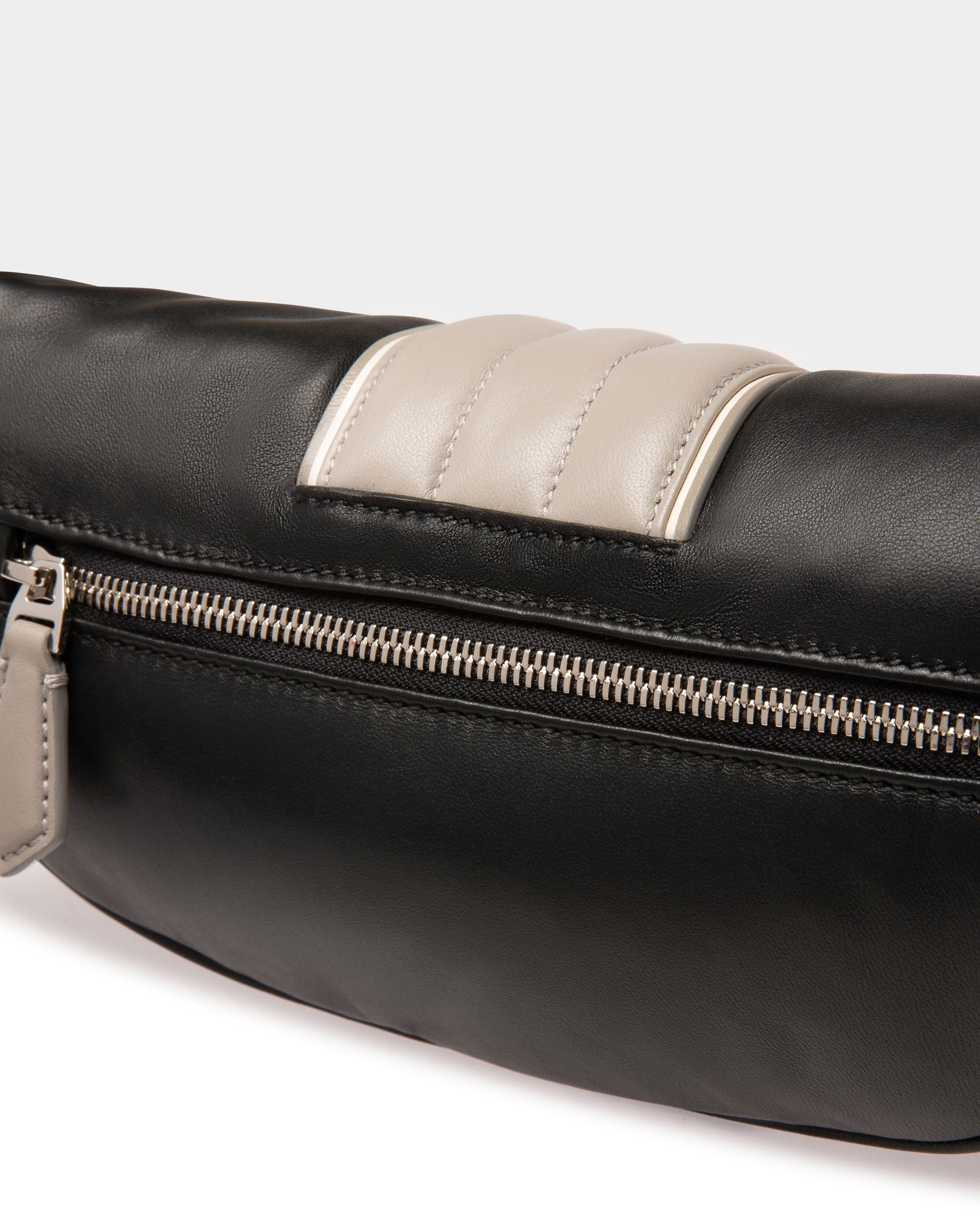 Anakin Riñonera De Piel Color Piedra Y Negro - Hombre - Bally - 05