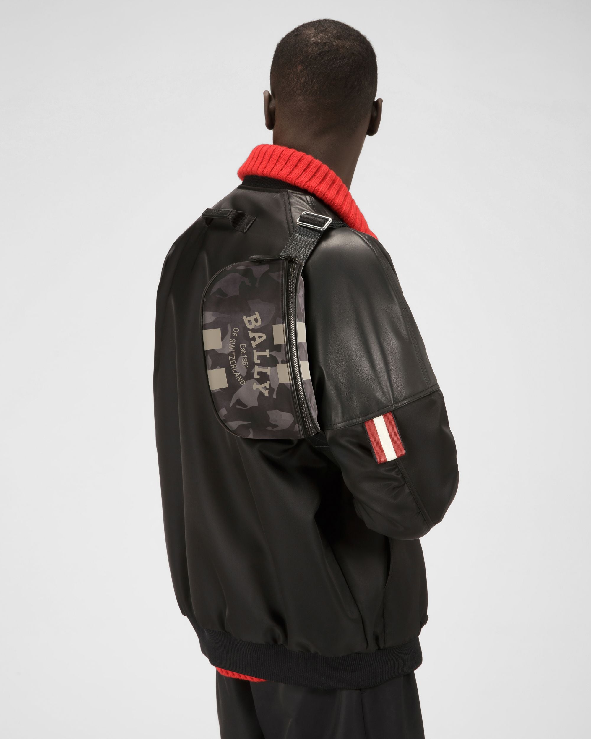 Flynos Nylon Bum Bag In Black - Men's - Bally - 02