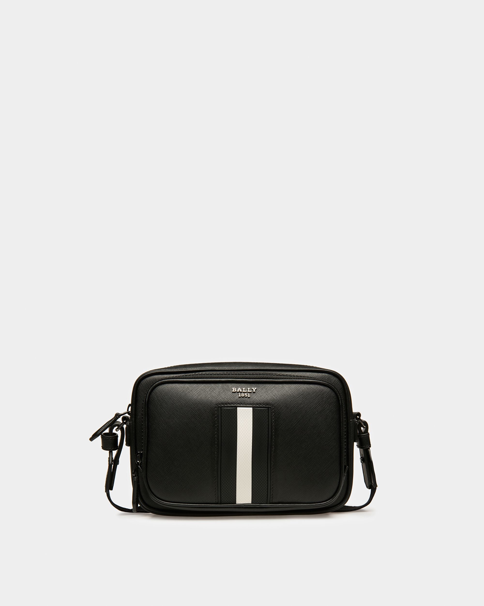 Makeba Bolso Bandolera De Piel En Negro Y Color Hueso - Hombre - Bally - 01