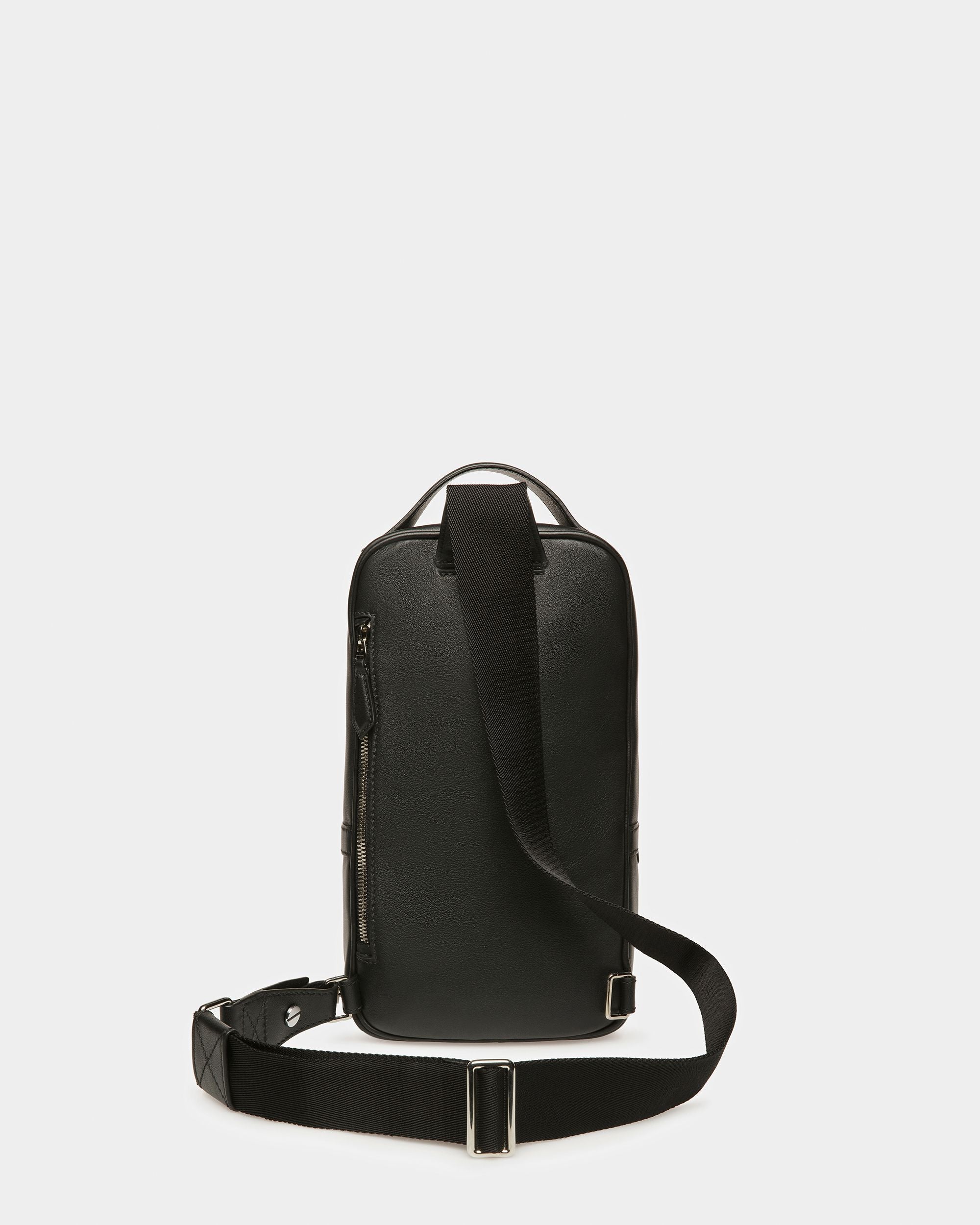 Halikho Bolso Cruzado A La Espalda De Piel En Negro Y Salvia - Hombre - Bally - 04