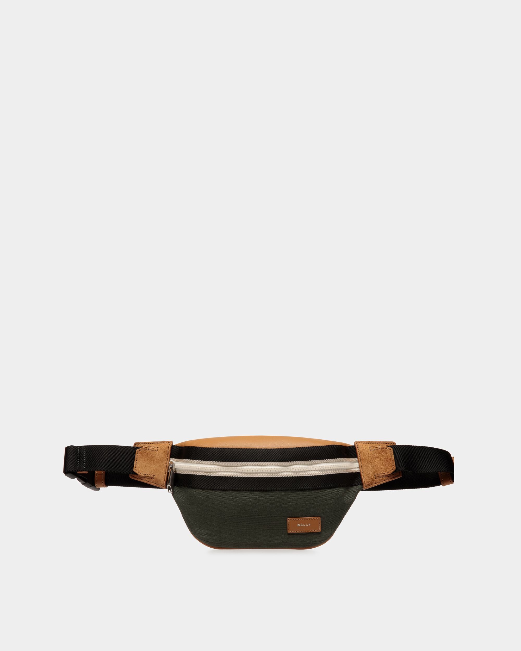 Riñonera Ribbon De Tela En Negro Y Verde - Hombre - Bally - 01
