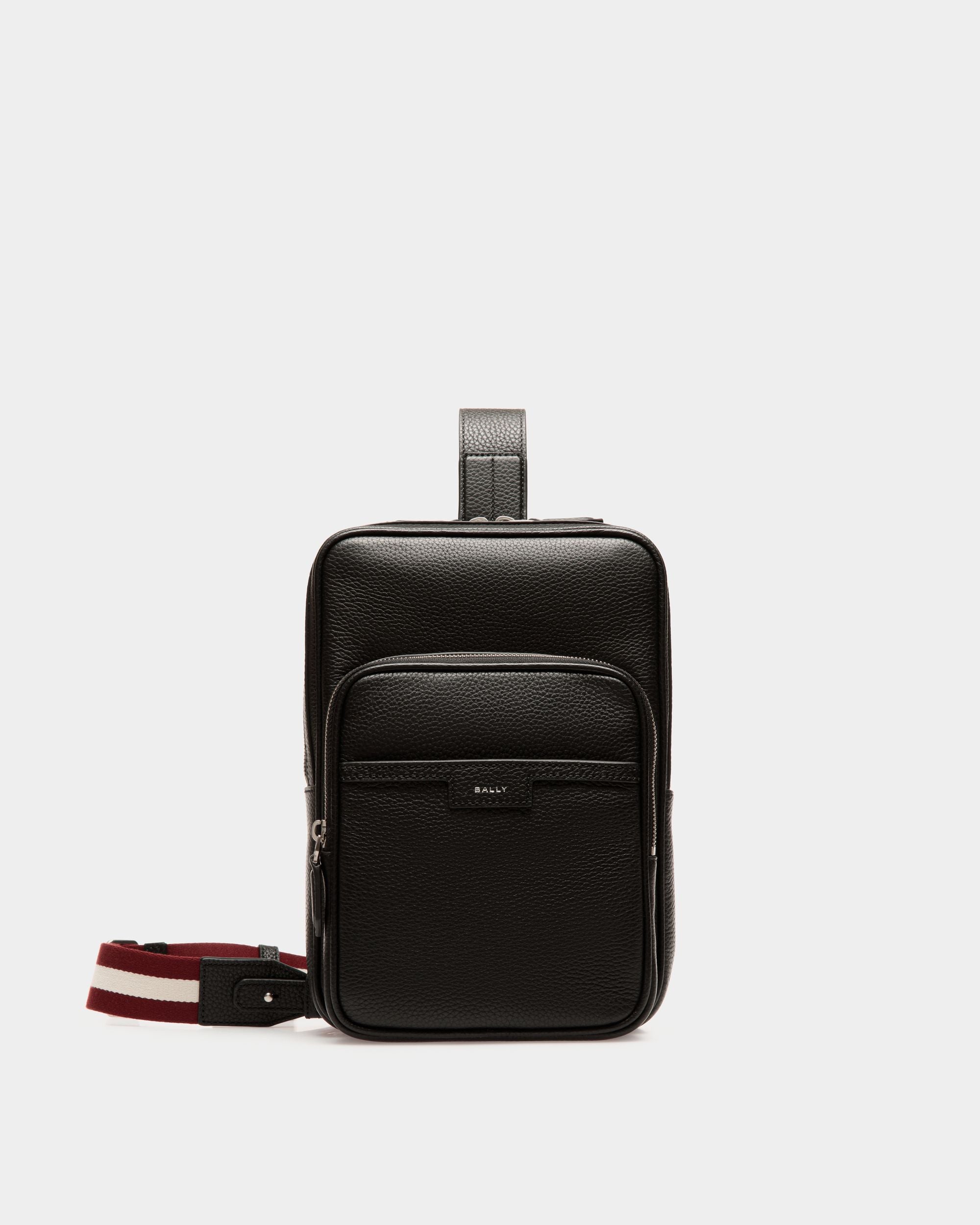 Sling Bag Code De Piel Negra - Hombre - Bally - 01