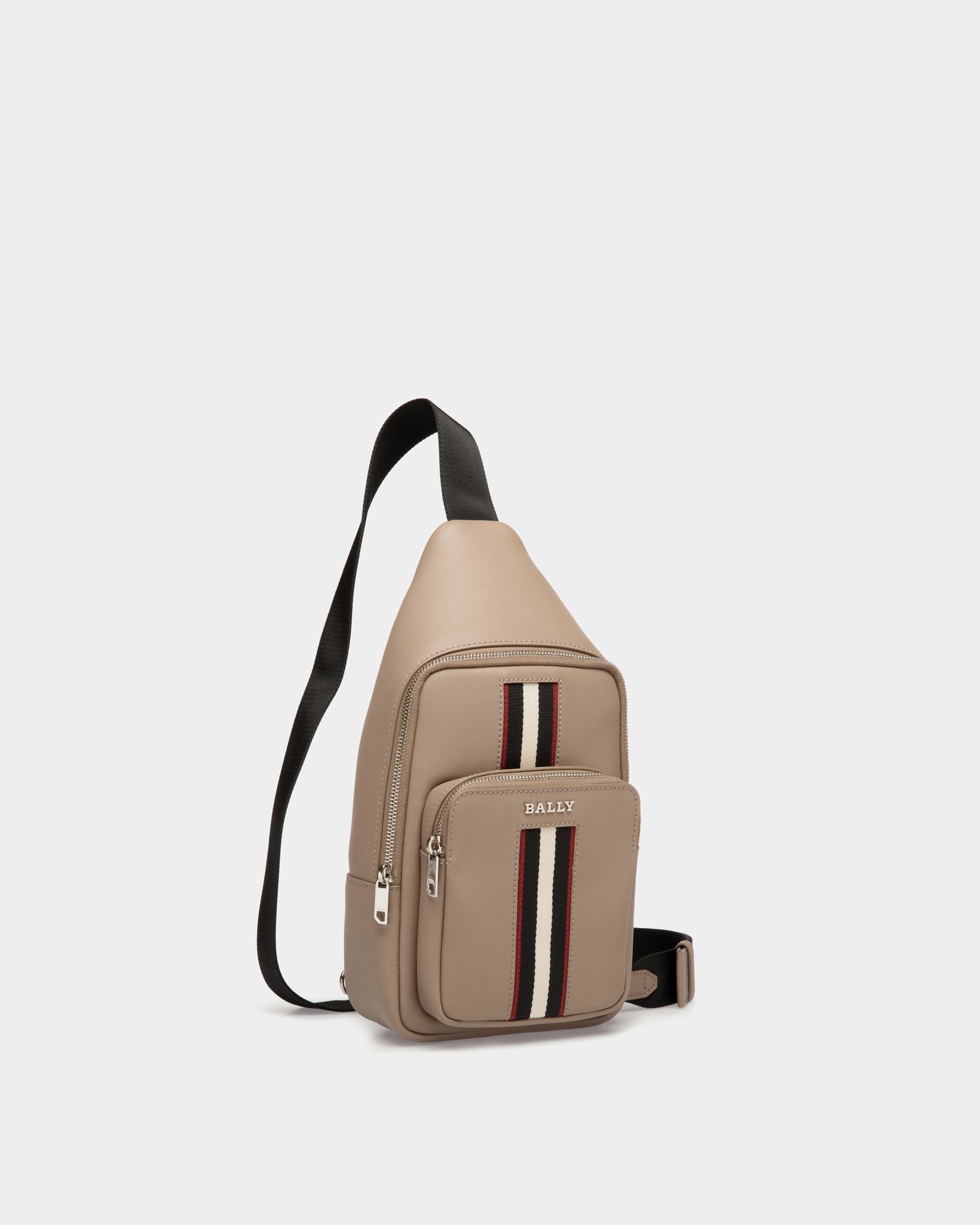 Sling Bag In Brown  Leather - Men's - Bally - 03