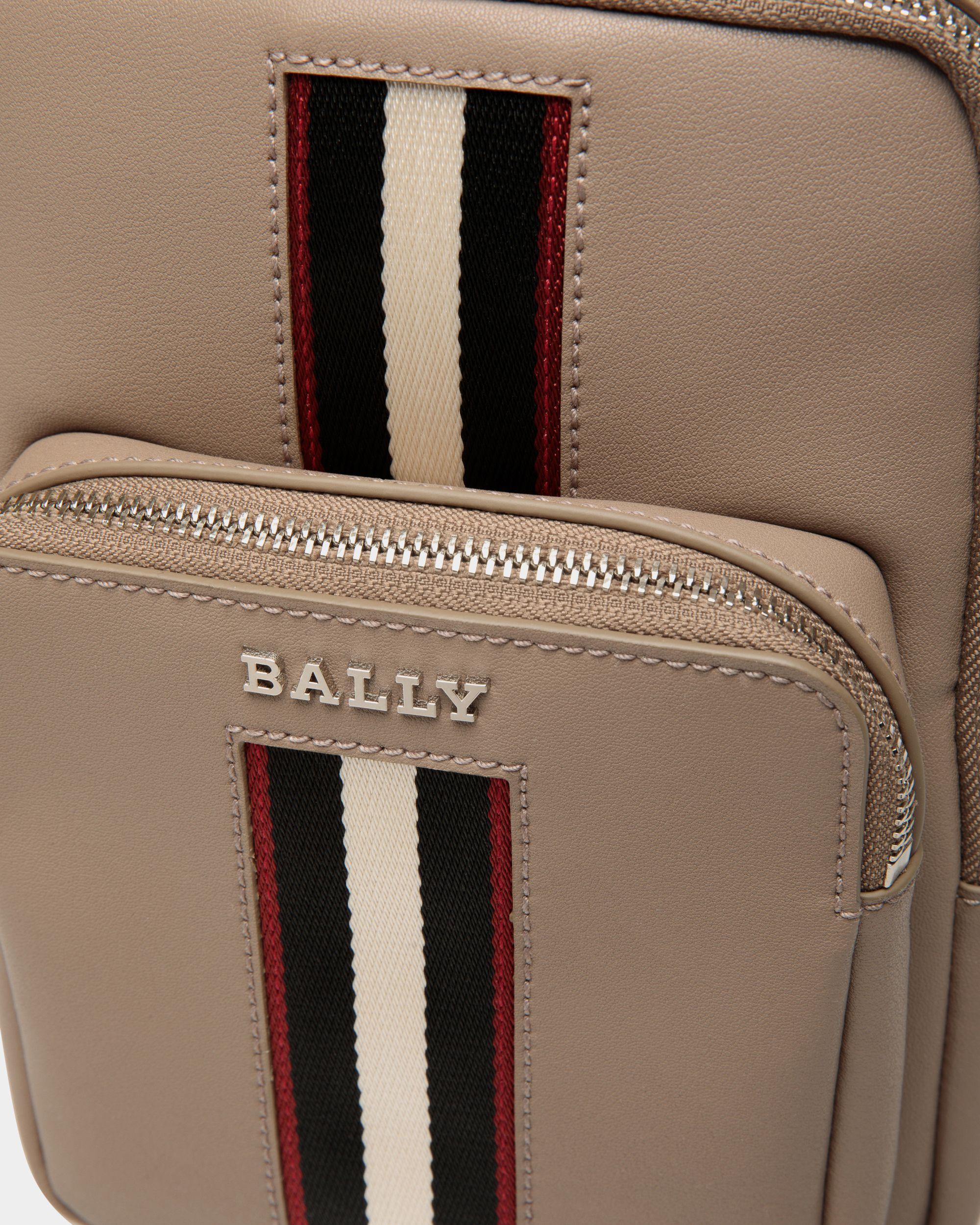 Sling Bag In Brown  Leather - Men's - Bally - 05
