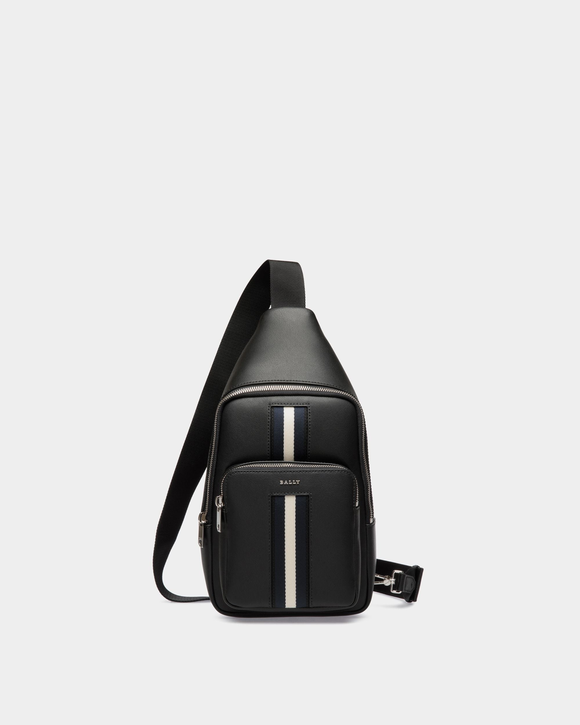Sling Bag De Piel Negra - Hombre - Bally - 01
