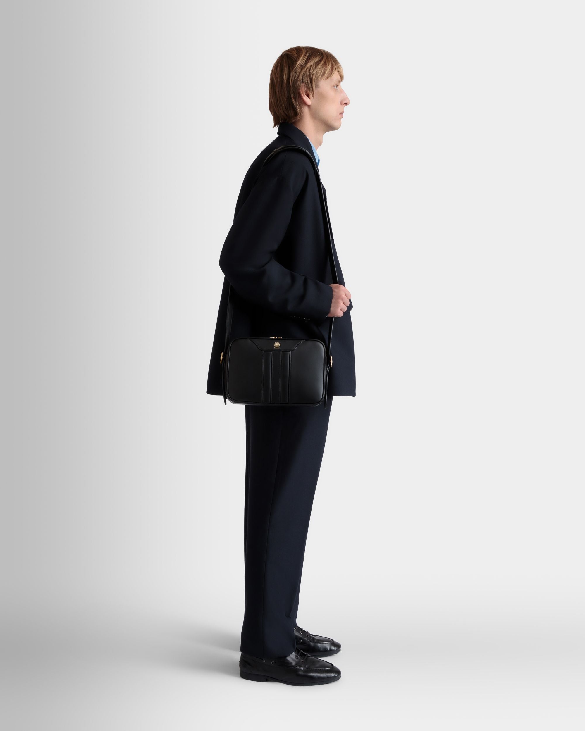 Beckett Crossbody Bag In Black Leather - Hombre - Bally - 02