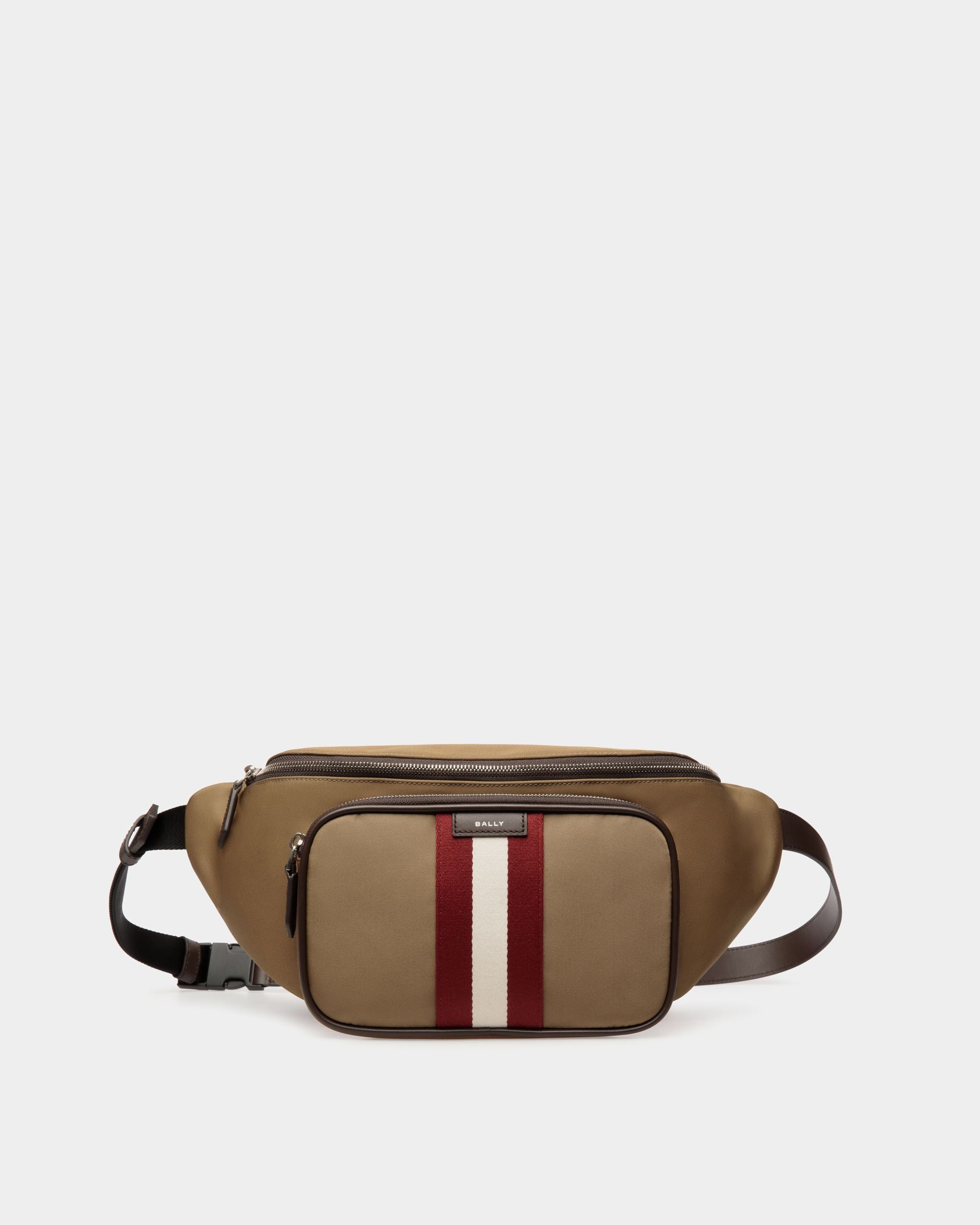 Code Belt Bag in Camel Nylon - Hombre - Bally - 01