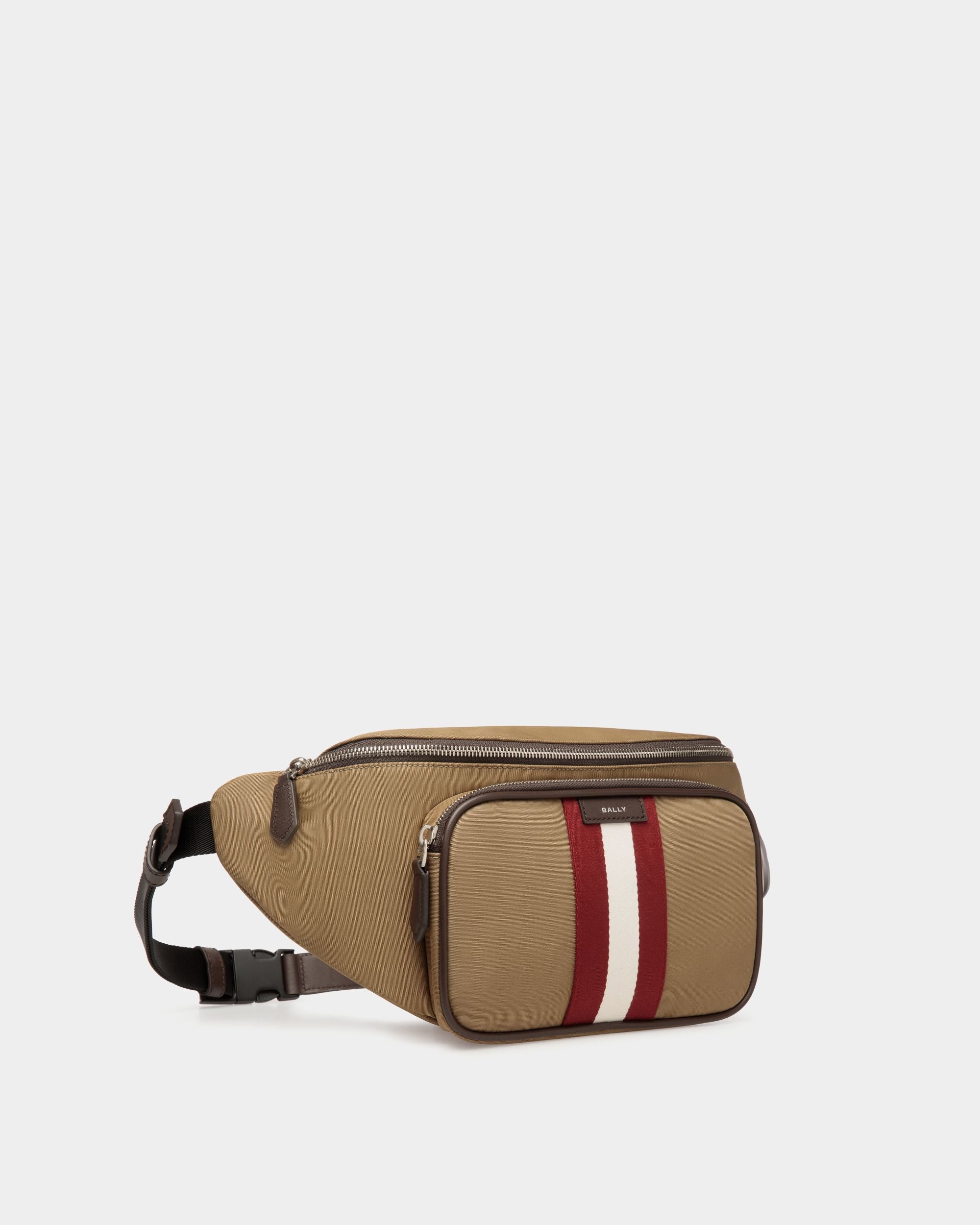 Code Belt Bag in Camel Nylon - Hombre - Bally - 03