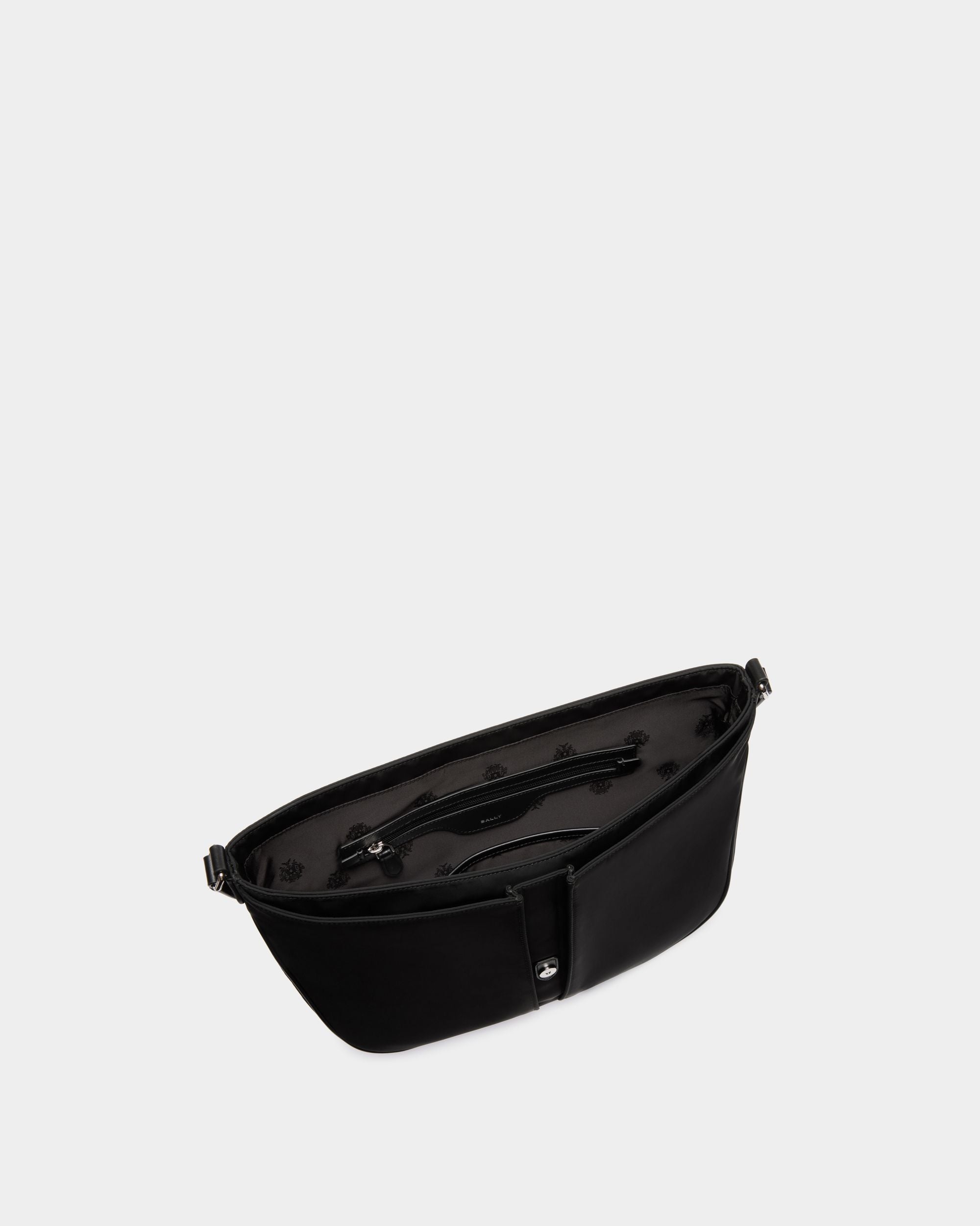 B-Light Crossbody Bag in Black Nylon and Leather - Men's - Bally - 04