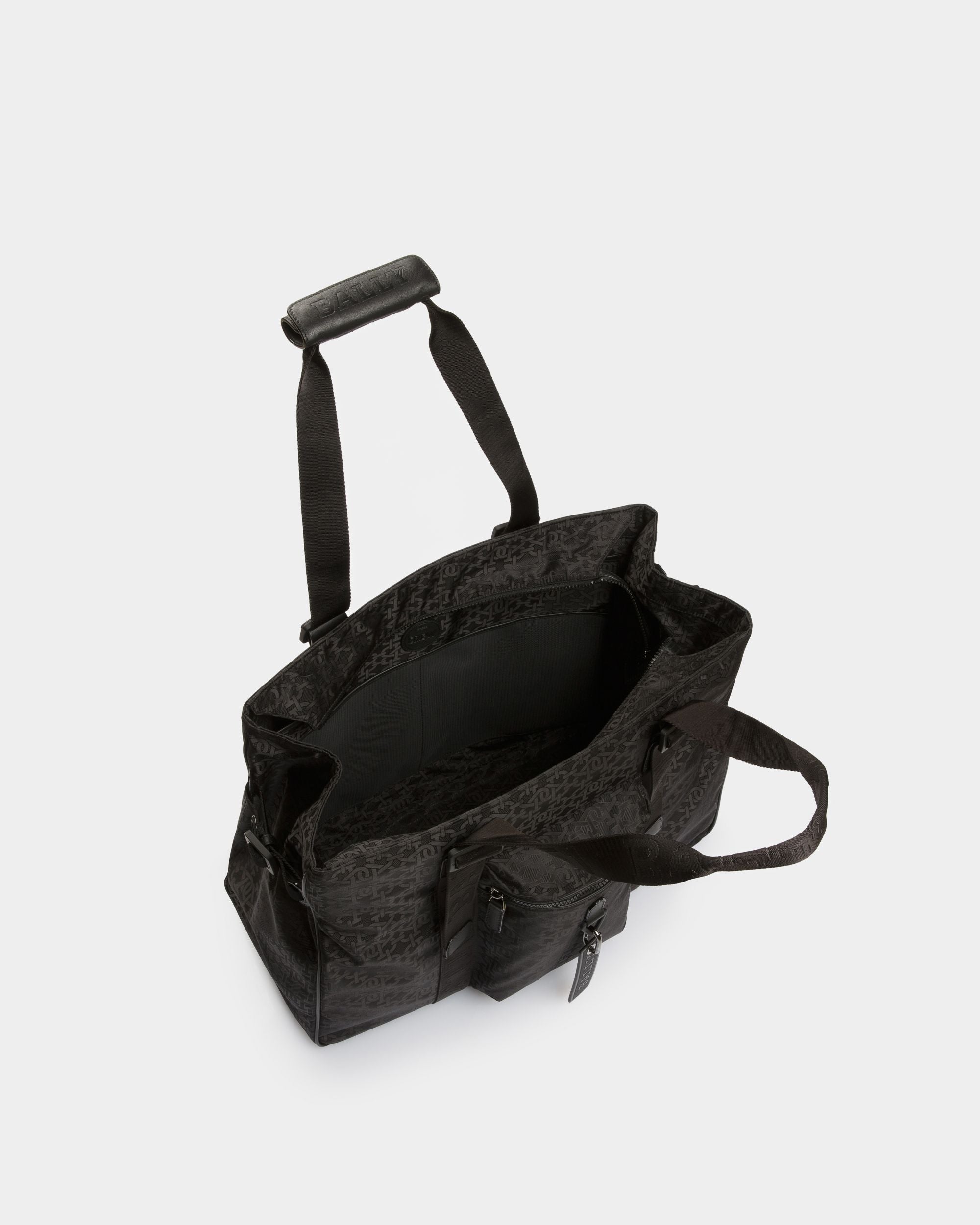 Colbeert Bolso De Fin De Semana En Tejido Reciclado De Color Negro - Hombre - Bally - 03