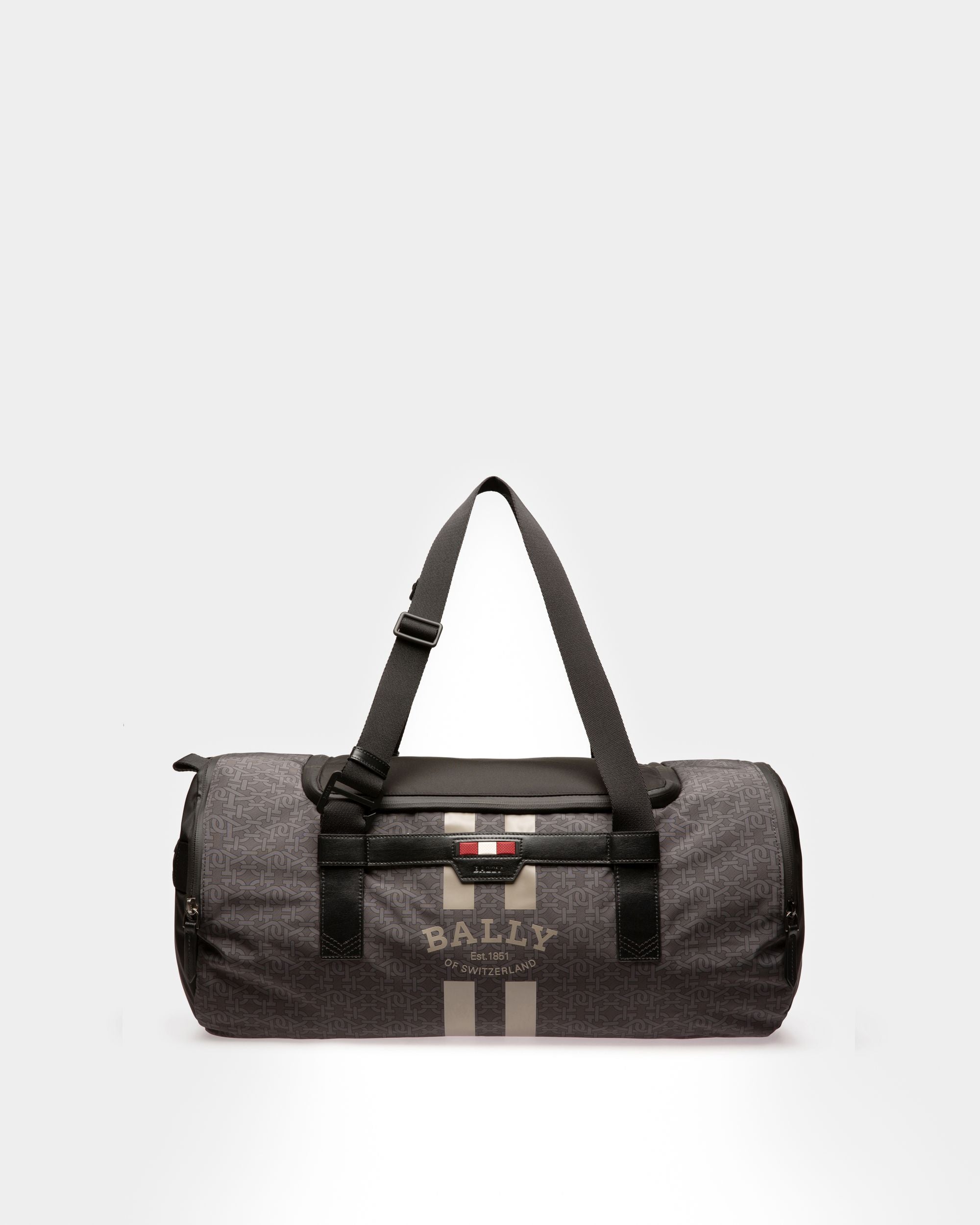 Bally Escape Duffle Bag In Brown And Black Nylon And Fabric - Men's - Bally - 01