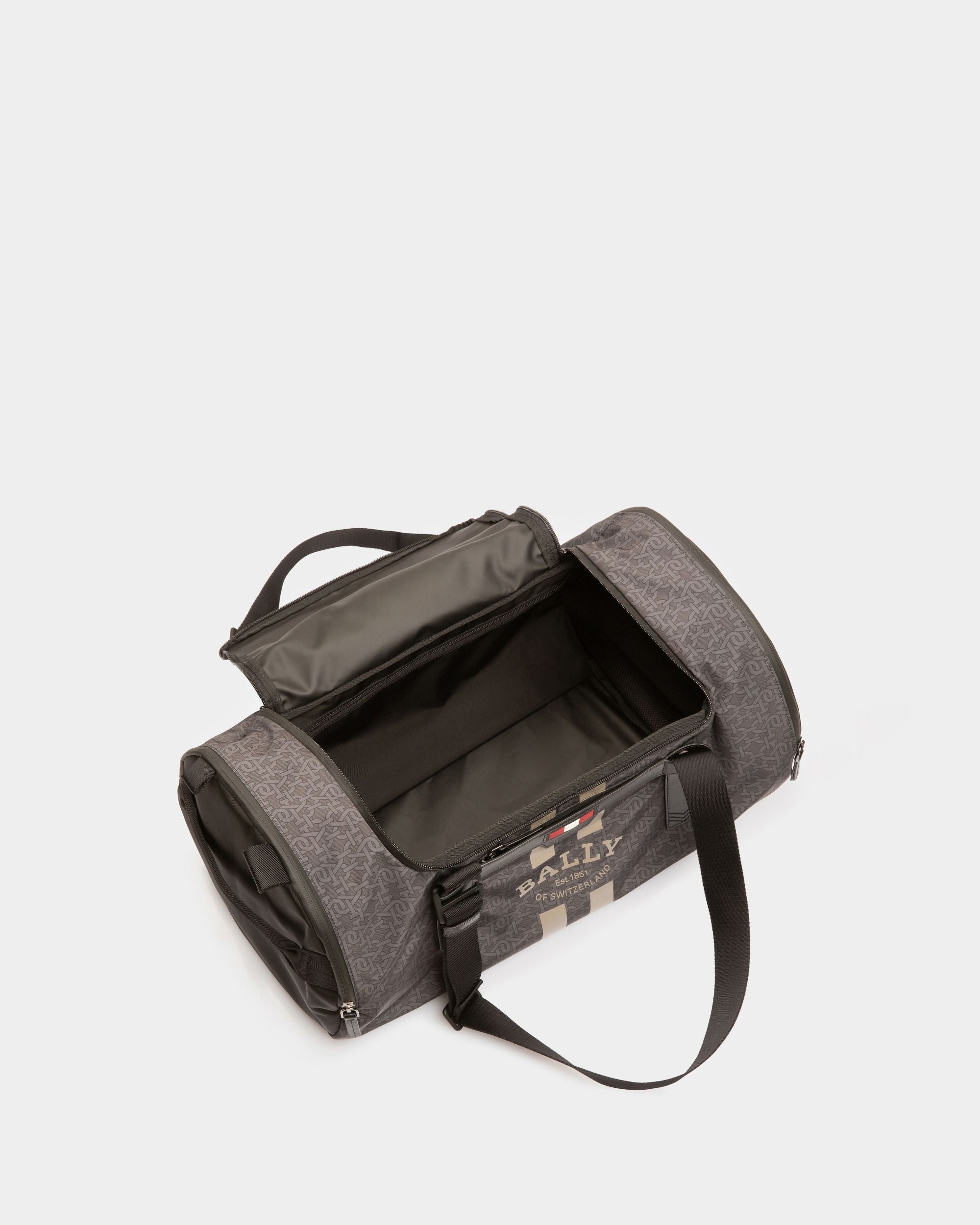 Bally Escape Duffle Bag In Brown And Black Nylon And Fabric - Men's - Bally - 03