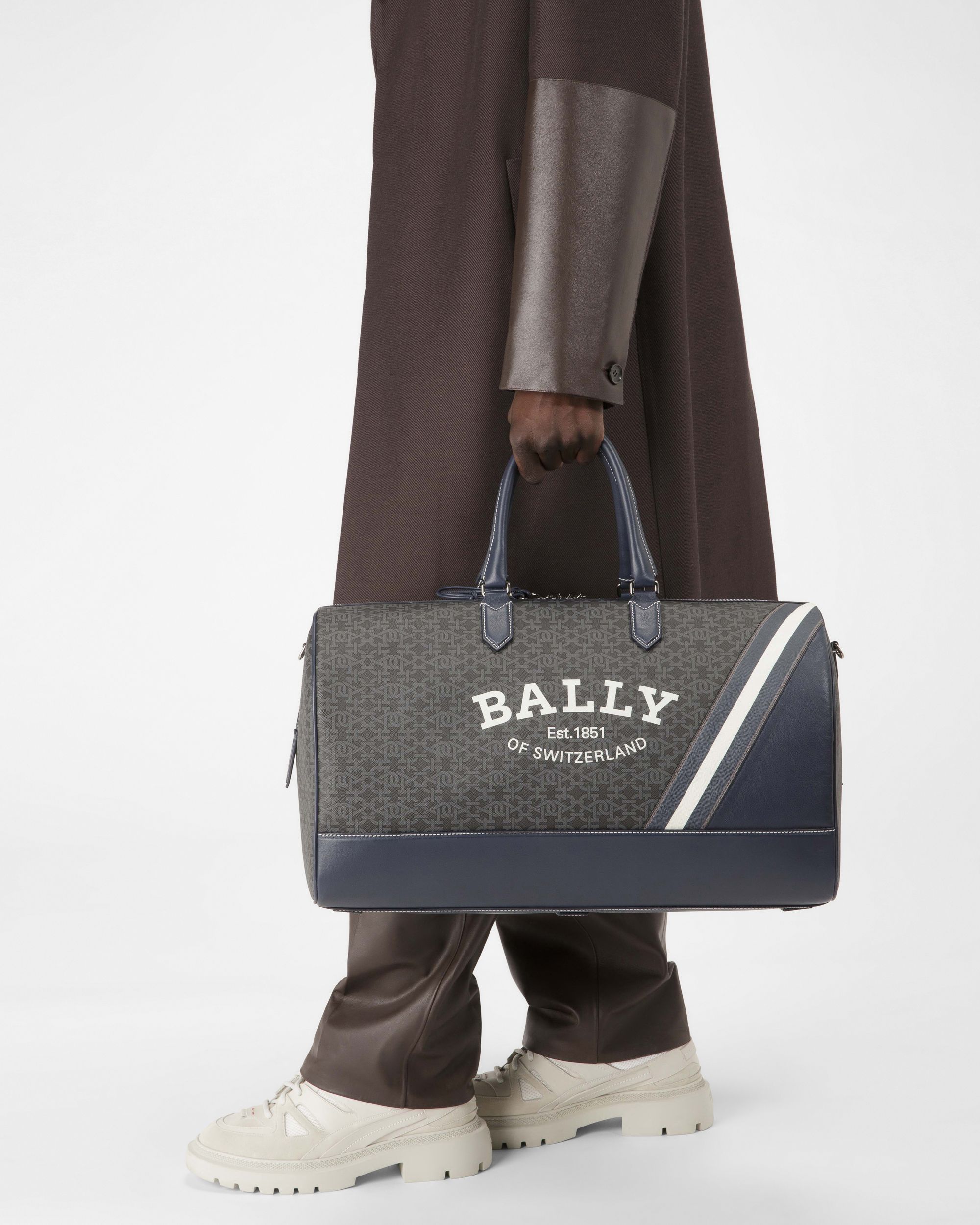 Caien Tpu Weekender Bag In Grey - Men's - Bally - 02