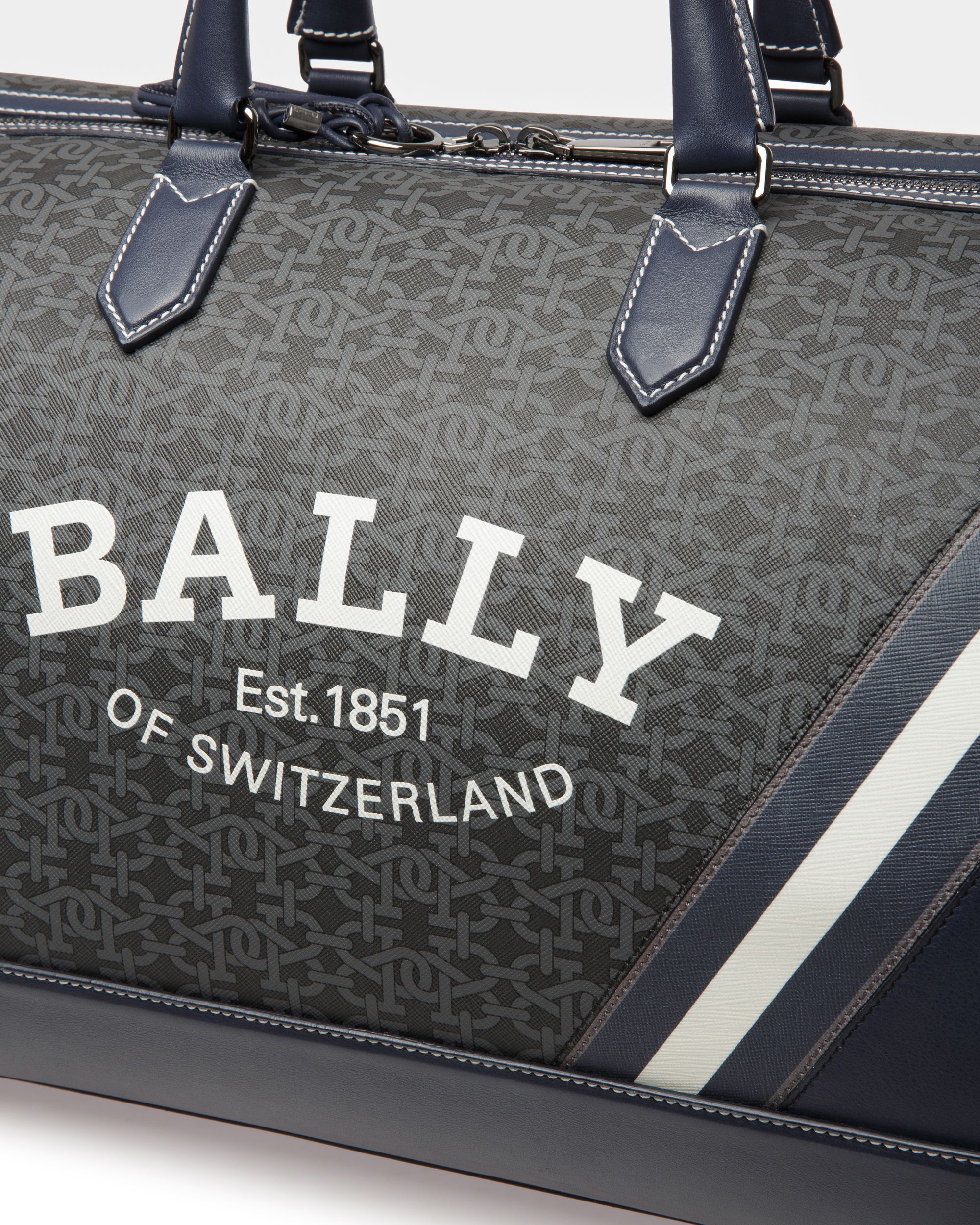 Caien Tpu Weekender Bag In Grey - Men's - Bally - 05