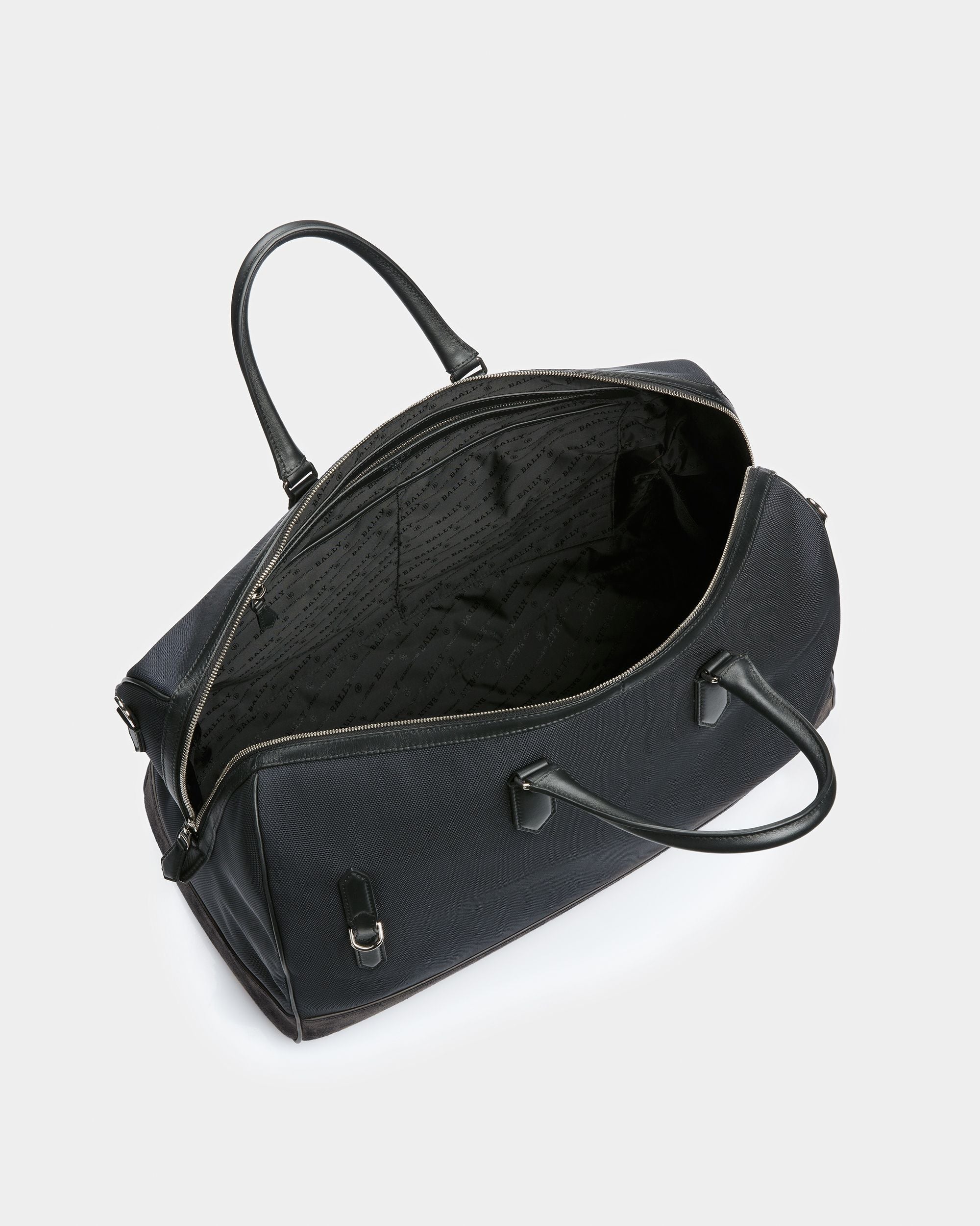 Caius Bolso De Viaje De Piel Y Nailon Color Medianoche - Hombre - Bally - 04