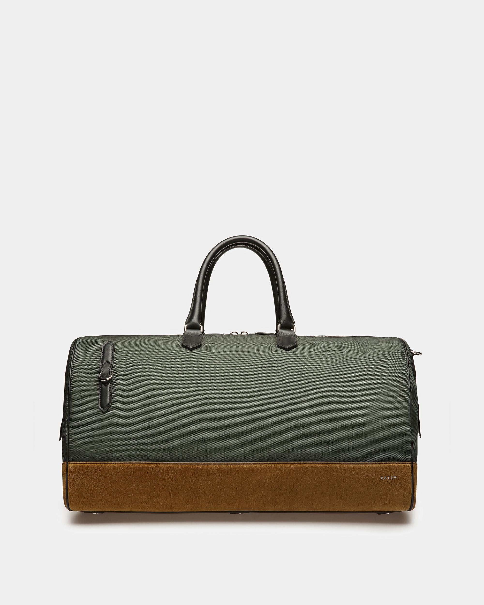 Caius Bolso De Viaje De Piel Y Nailon En Salvia - Hombre - Bally - 01