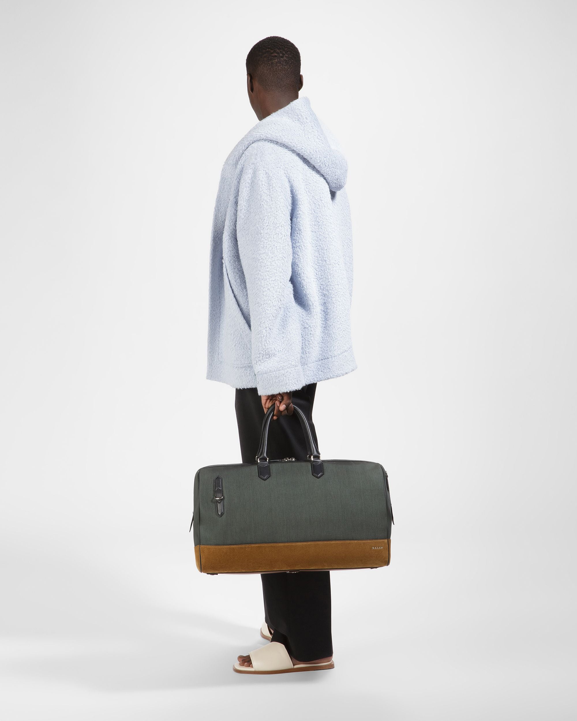 Caius Bolso De Viaje De Piel Y Nailon En Salvia - Hombre - Bally - 06