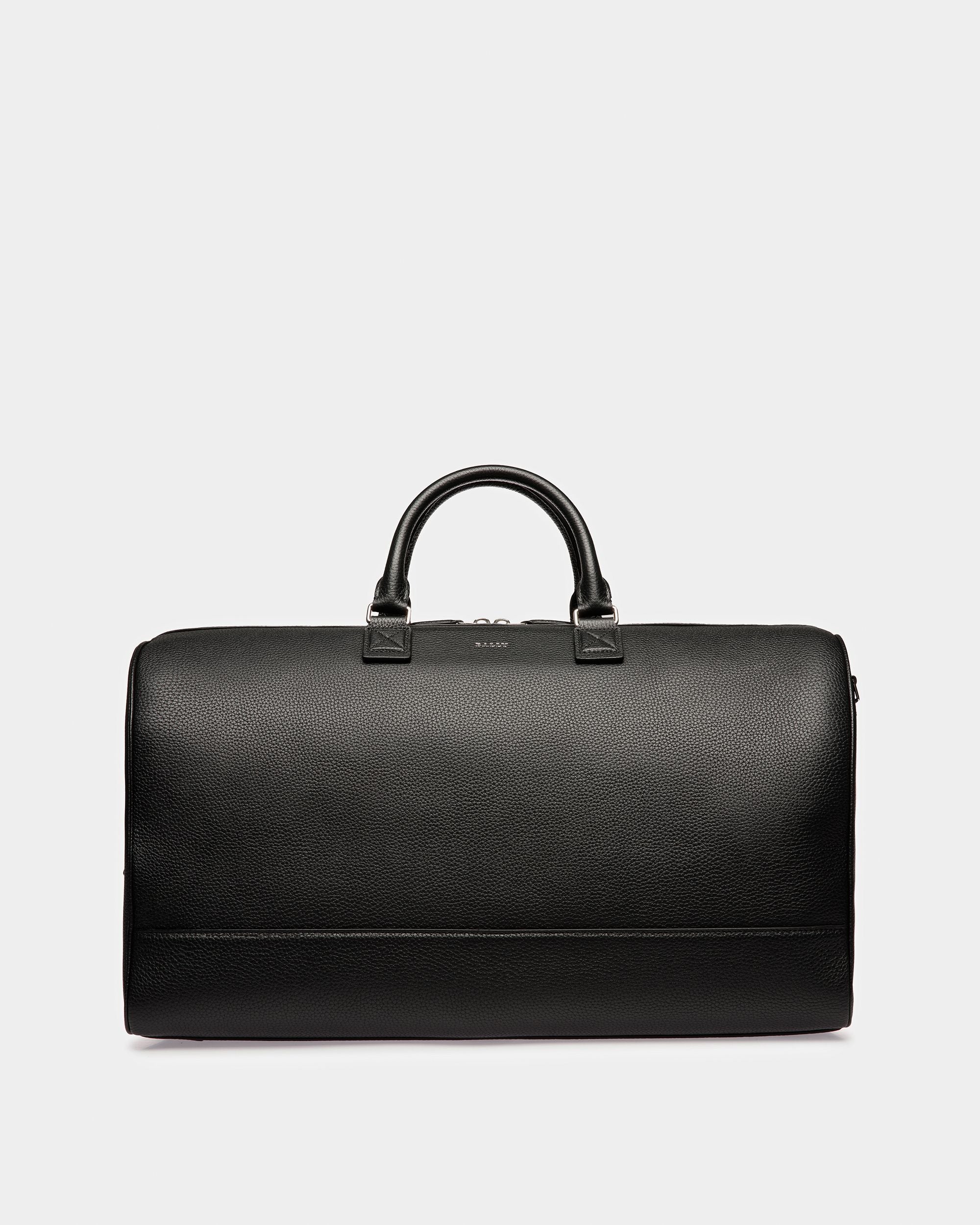 Haius Bolso De Viaje De Piel En Negro Y Paladio - Hombre - Bally - 01