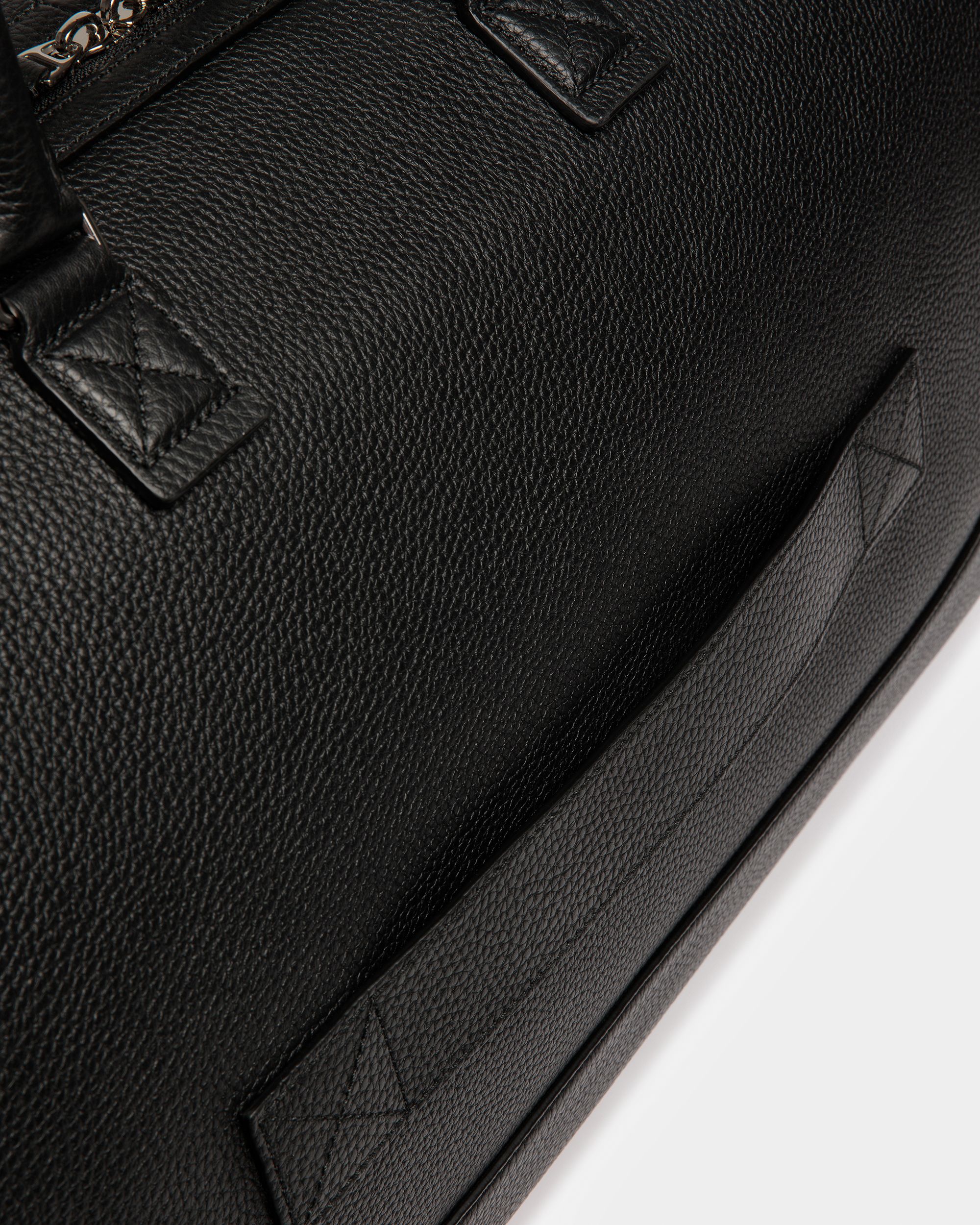 Haius Bolso De Viaje De Piel En Negro Y Paladio - Hombre - Bally - 03
