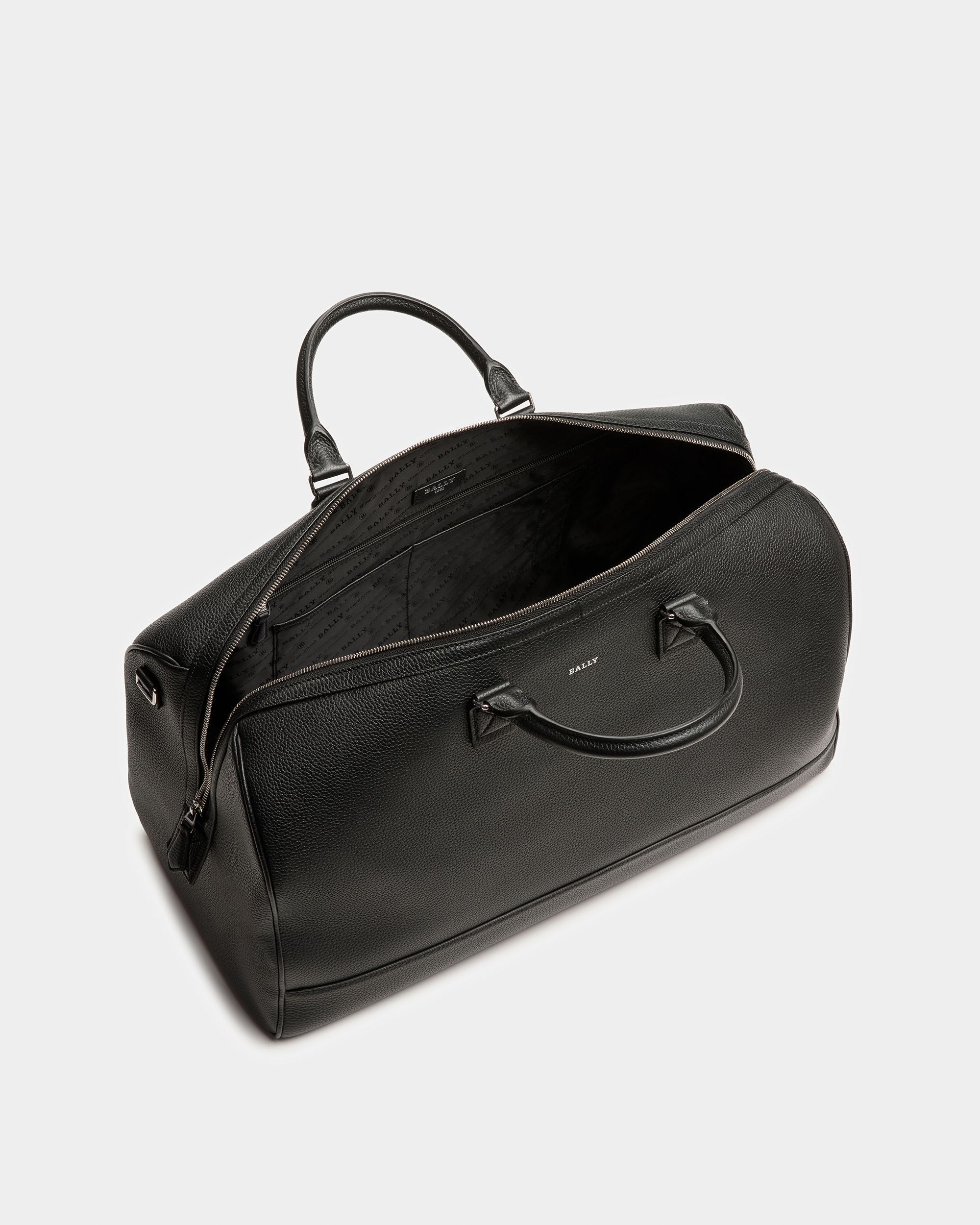 Haius Bolso De Viaje De Piel En Negro Y Paladio - Hombre - Bally - 04