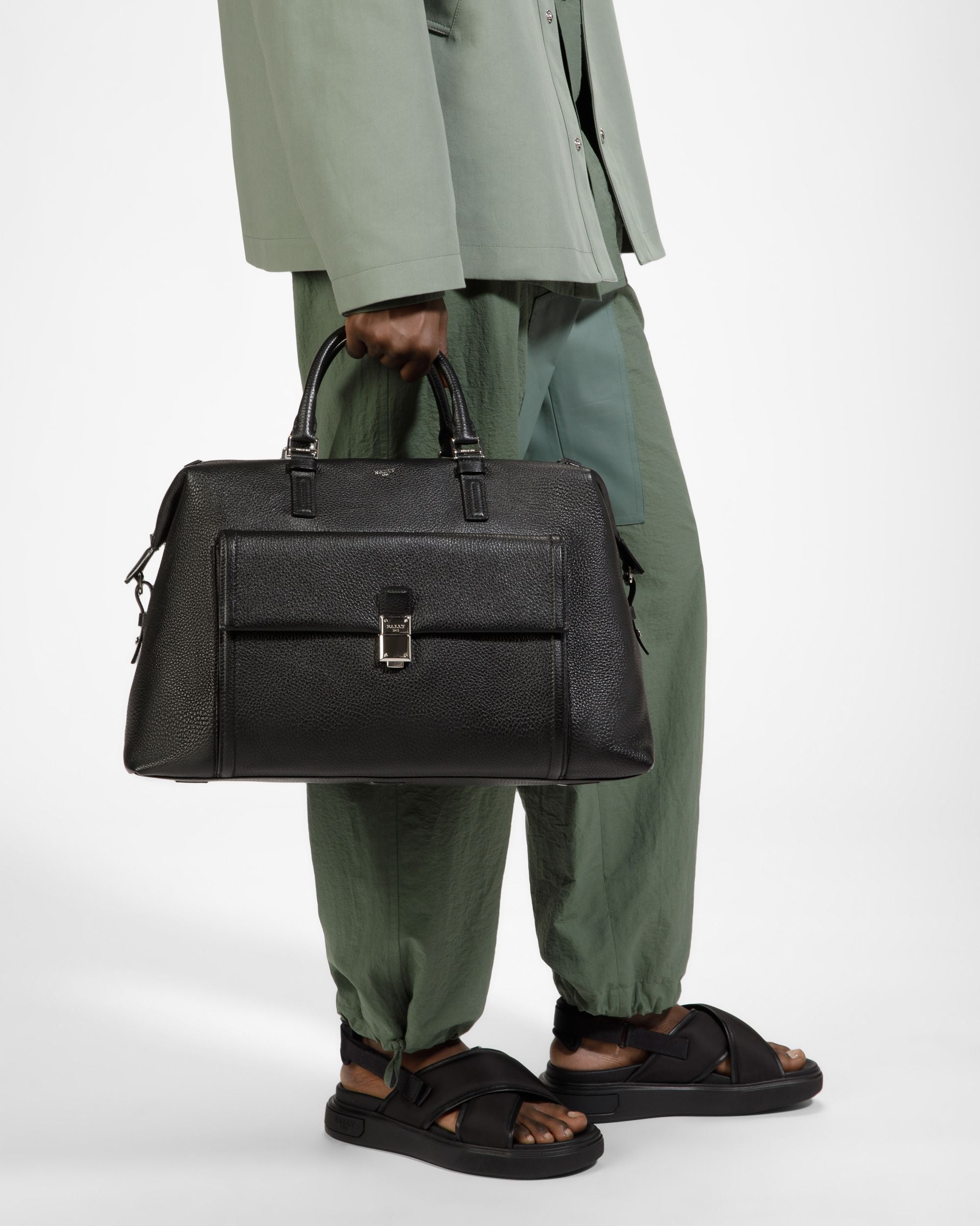 Sandri Bolso De Viaje De Piel En Negro - Hombre - Bally - 03