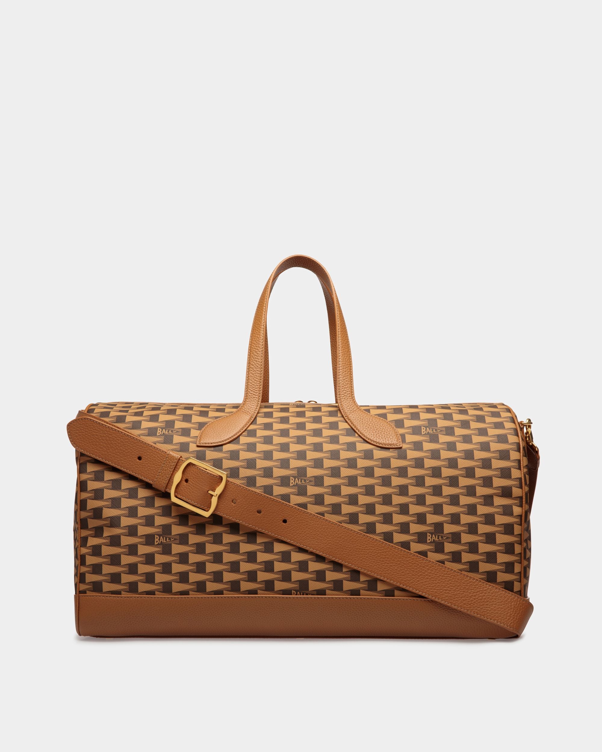Bolso De Viaje Pennant De TPU Y Piel Color Desierto - Hombre - Bally - 02