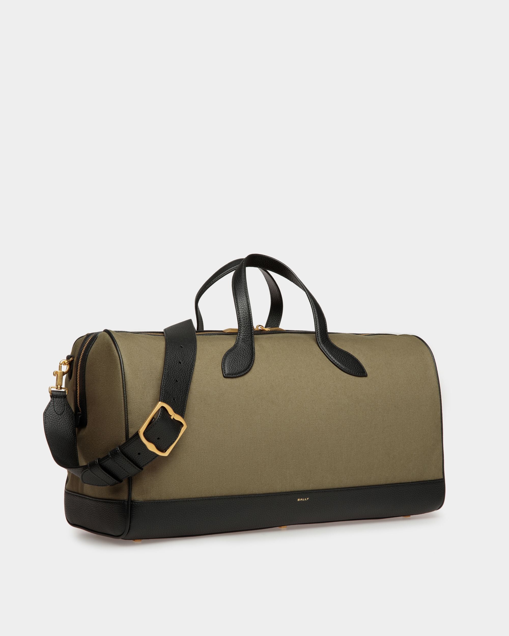Bar Weekender in Canvas And Leather - Men's - Bally - 03