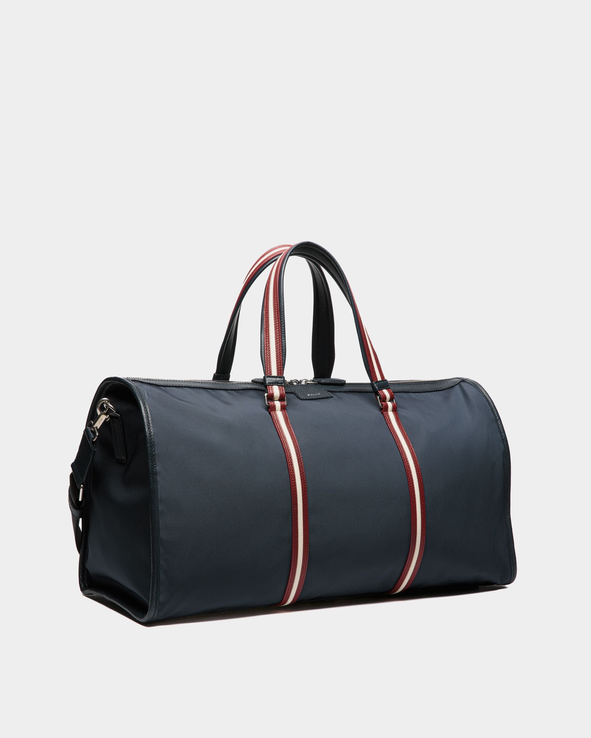 Code Travel Bag In Blue Nylon - Men's - Bally - 03