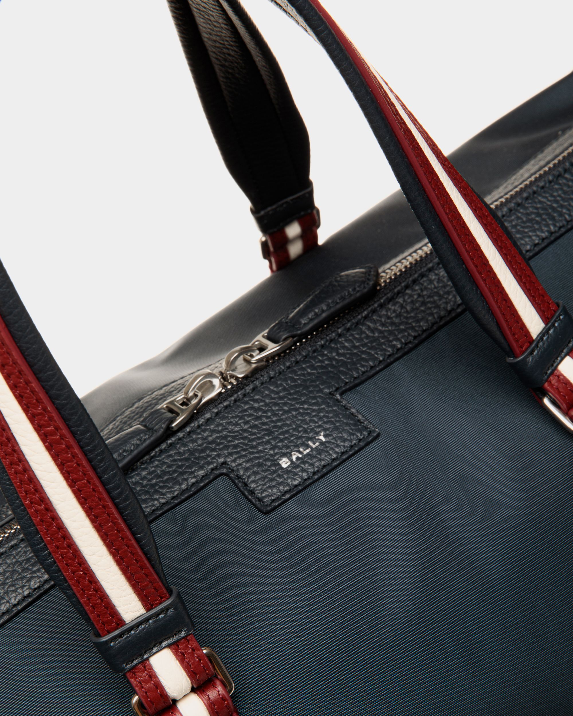 Code Travel Bag In Blue Nylon - Men's - Bally - 05