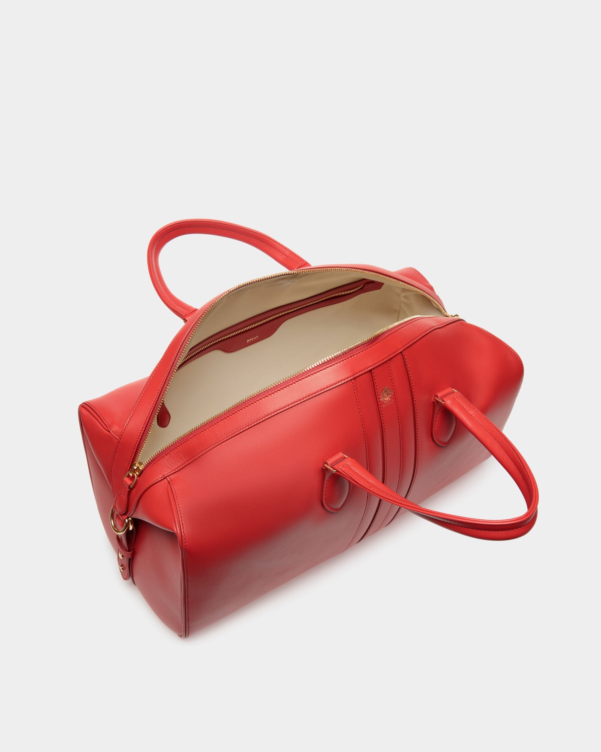 Bolso De Fin De Semana Beckett De Piel Candy Red - Hombre - Bally - 05