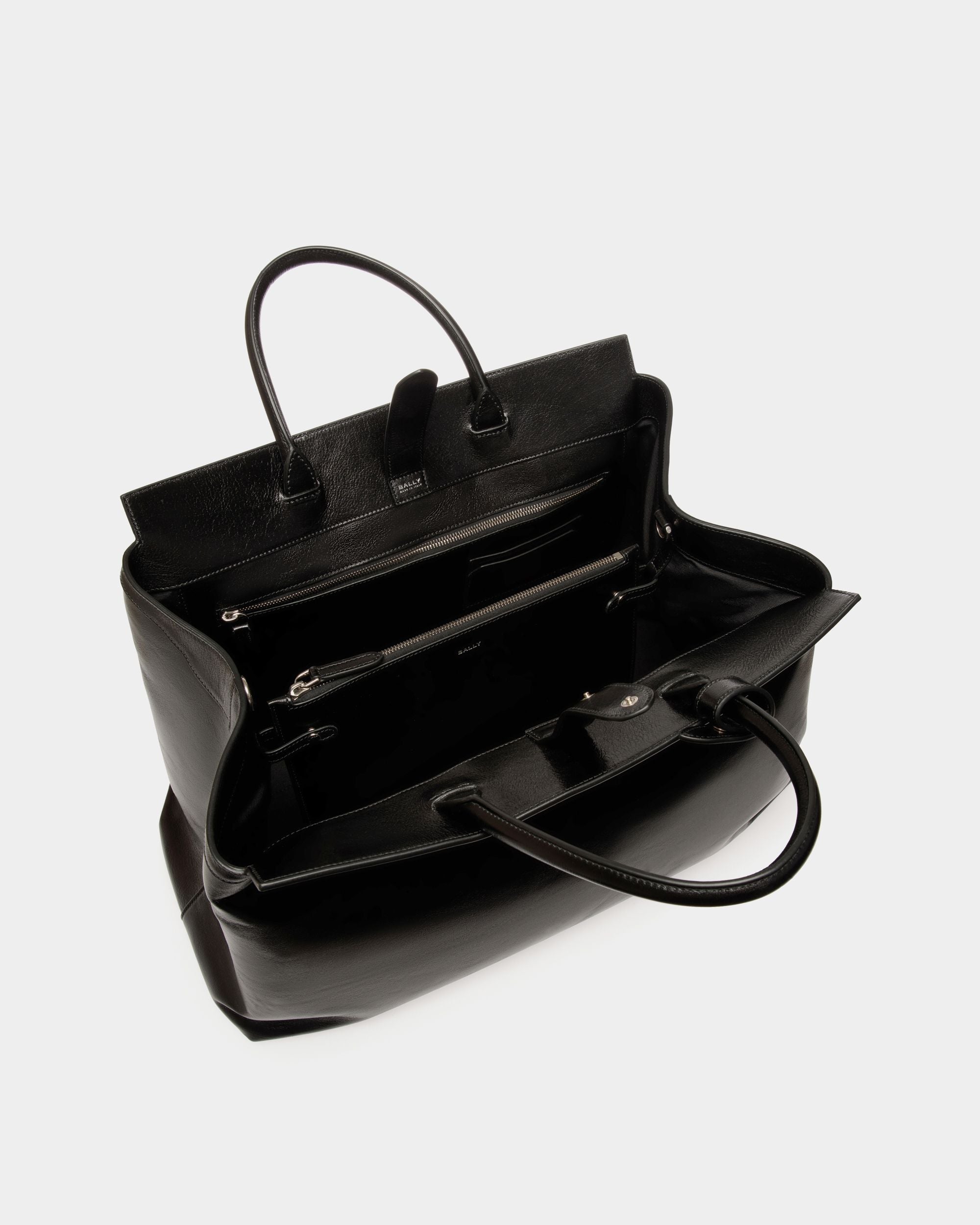 Bolso De Fin De Semana Deco De Piel Negra - Hombre - Bally - 05