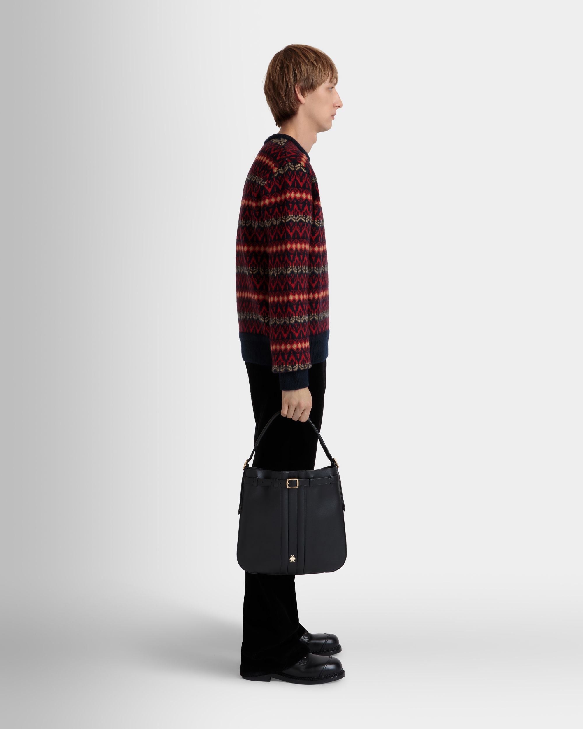 Beckett Crossbody Bag In Black Leather - Men's - Bally - 02