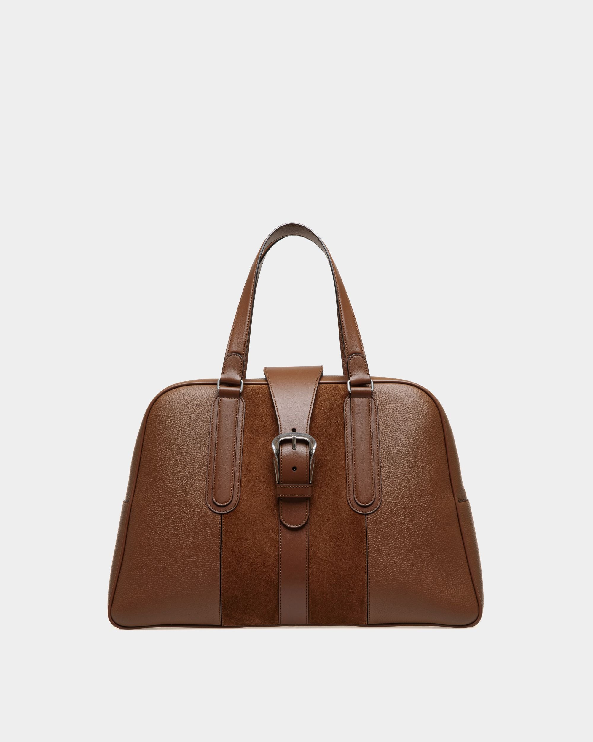 Spin Tote in Brown Leather - Men's - Bally - 01