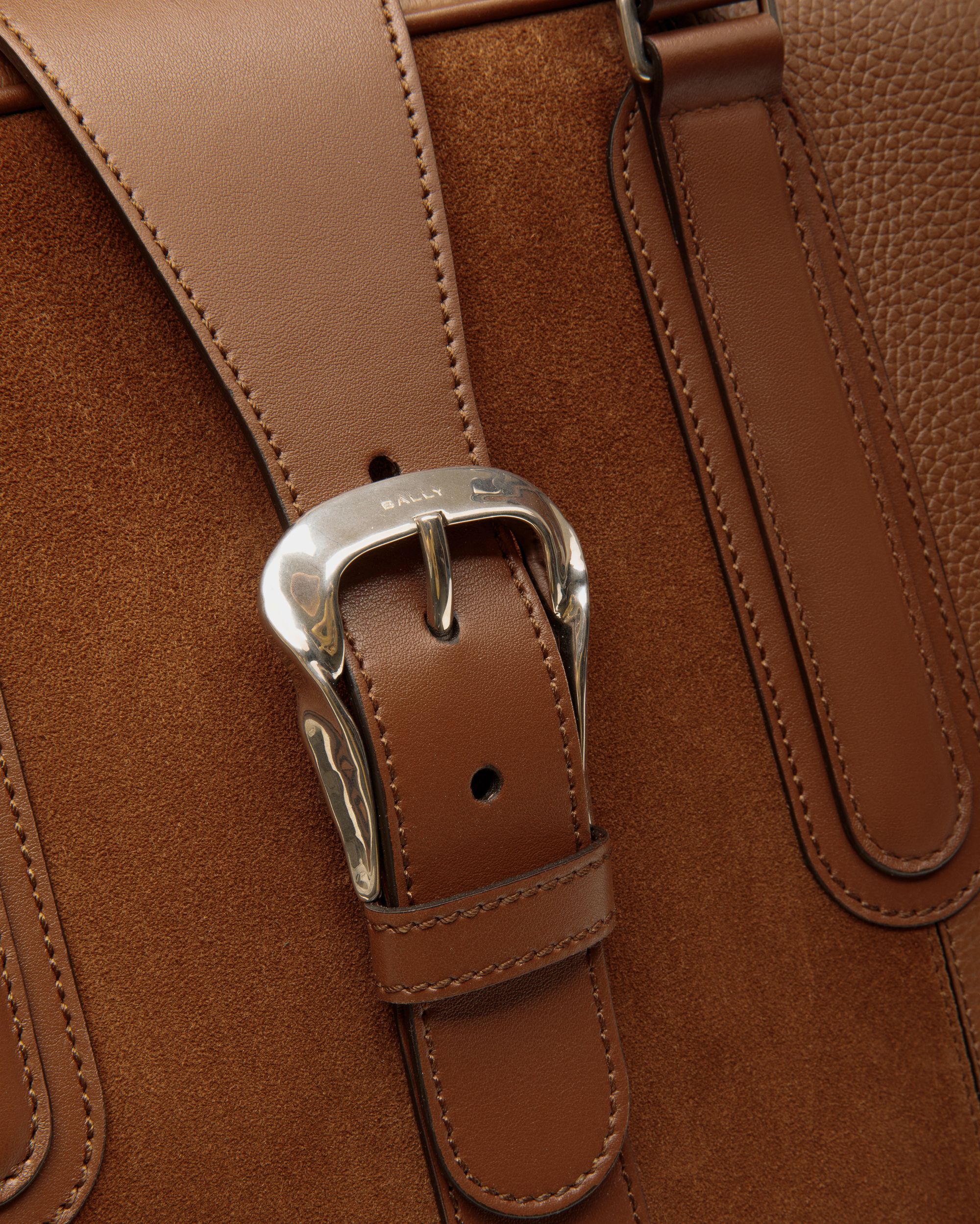 Spin Tote in Brown Leather - Men's - Bally - 05