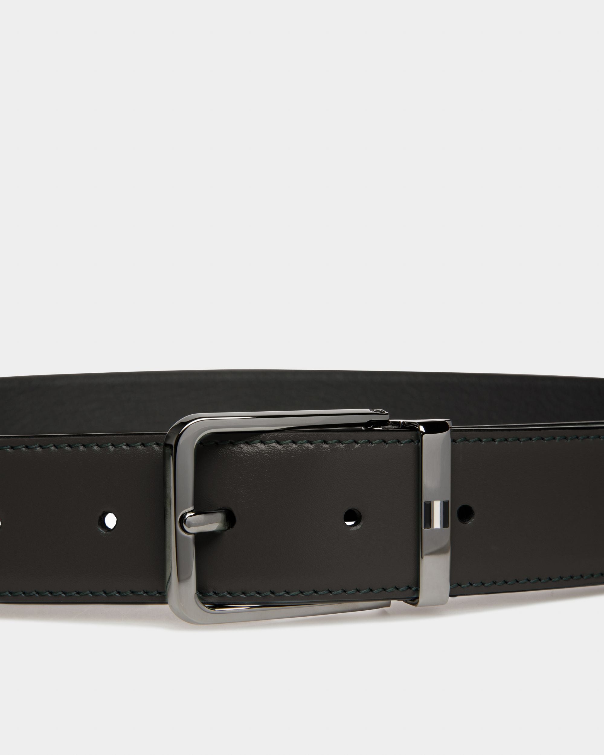 Arkin Leather 35mm Belt In Black - Men's - Bally - 03