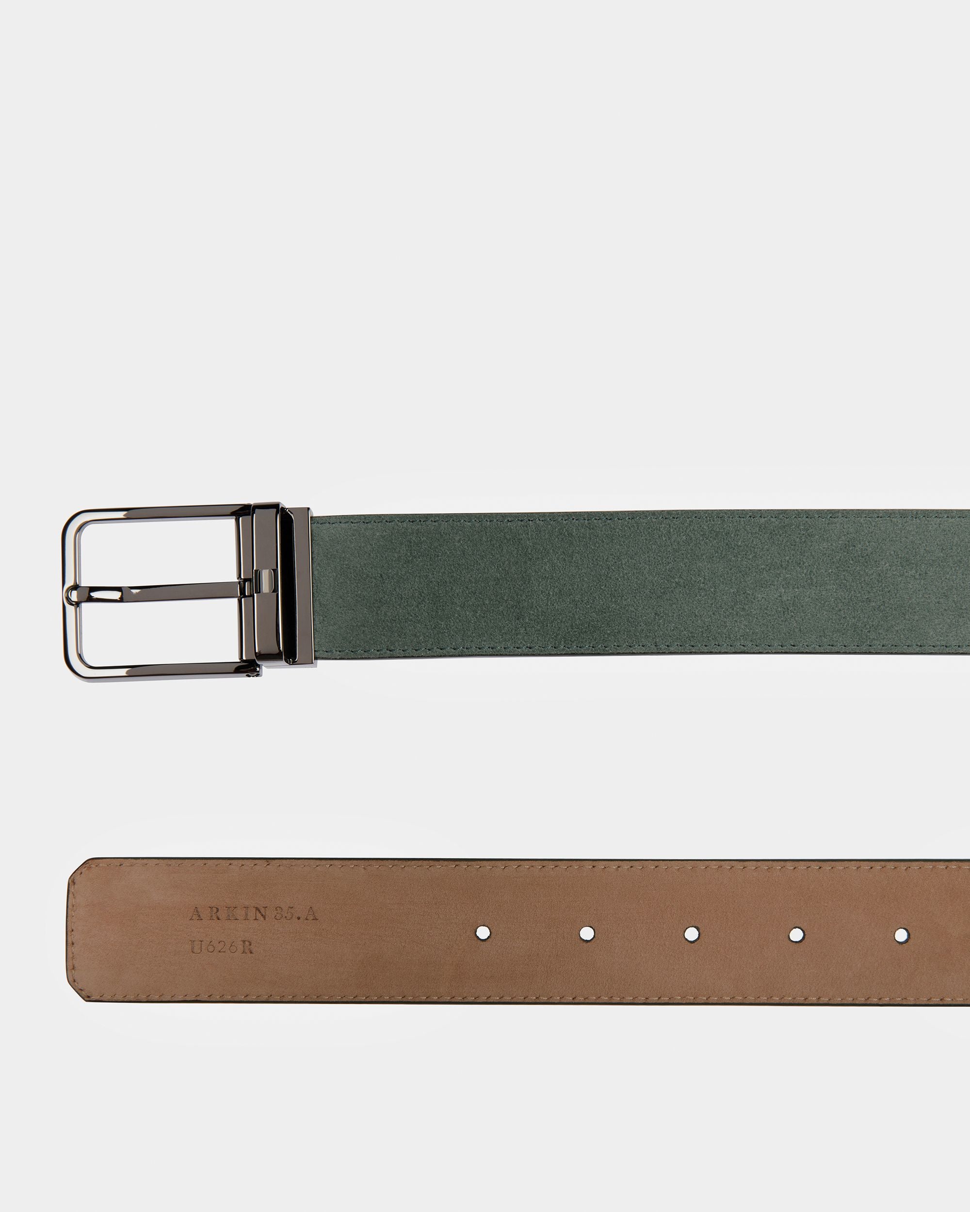 Arkin Cinturón De Piel De 35 Mm En Salvia - Hombre - Bally - 02