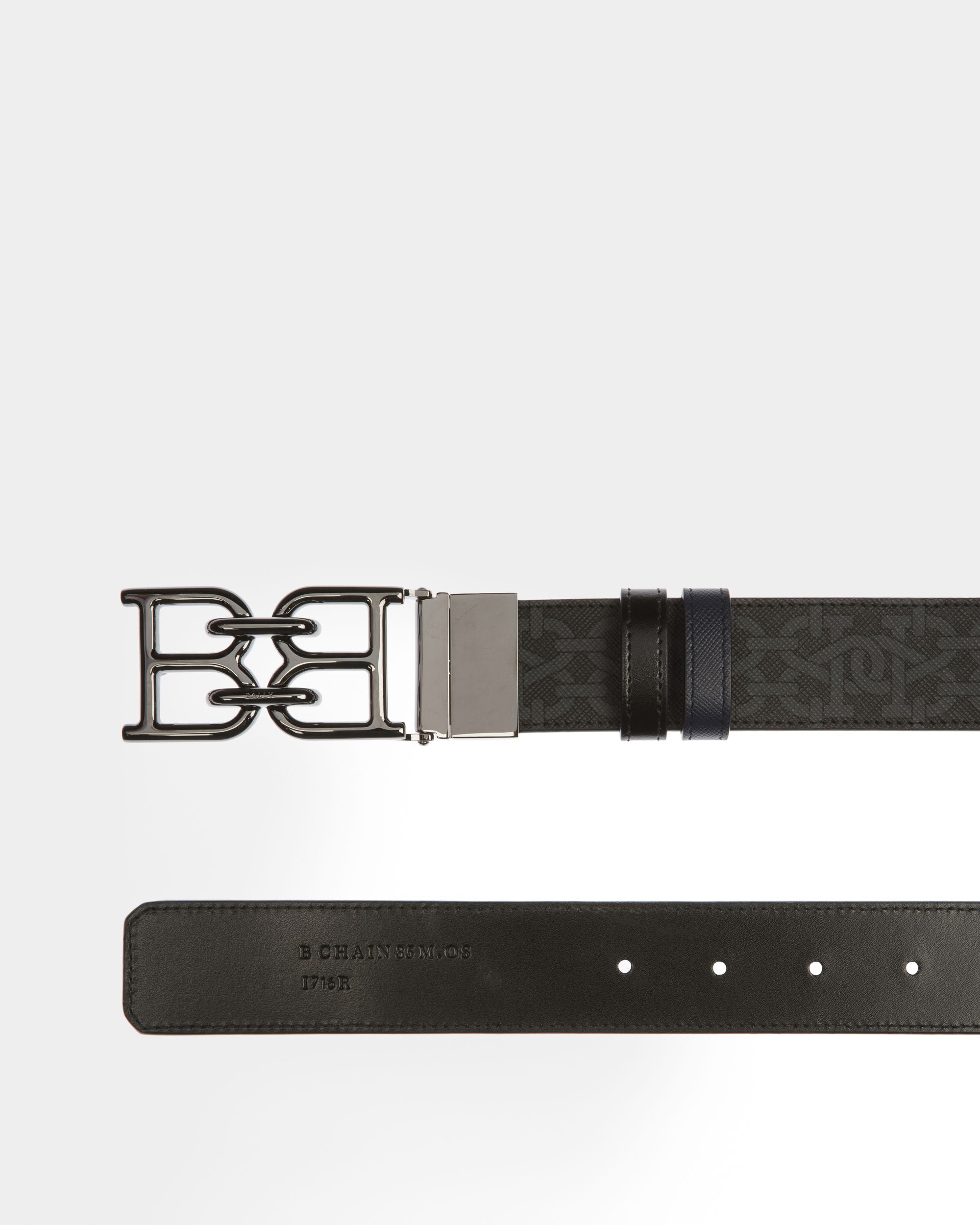 B-Chain Tpu 35Mm Belt In Grey & Navy - Men's - Bally - 02