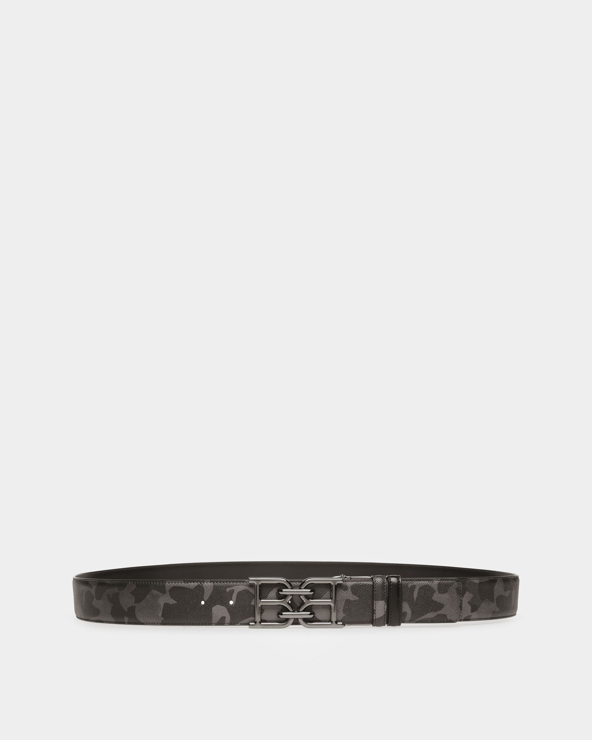 B-Chain Leather 40Mm Belt In Black - Men's - Bally - 01