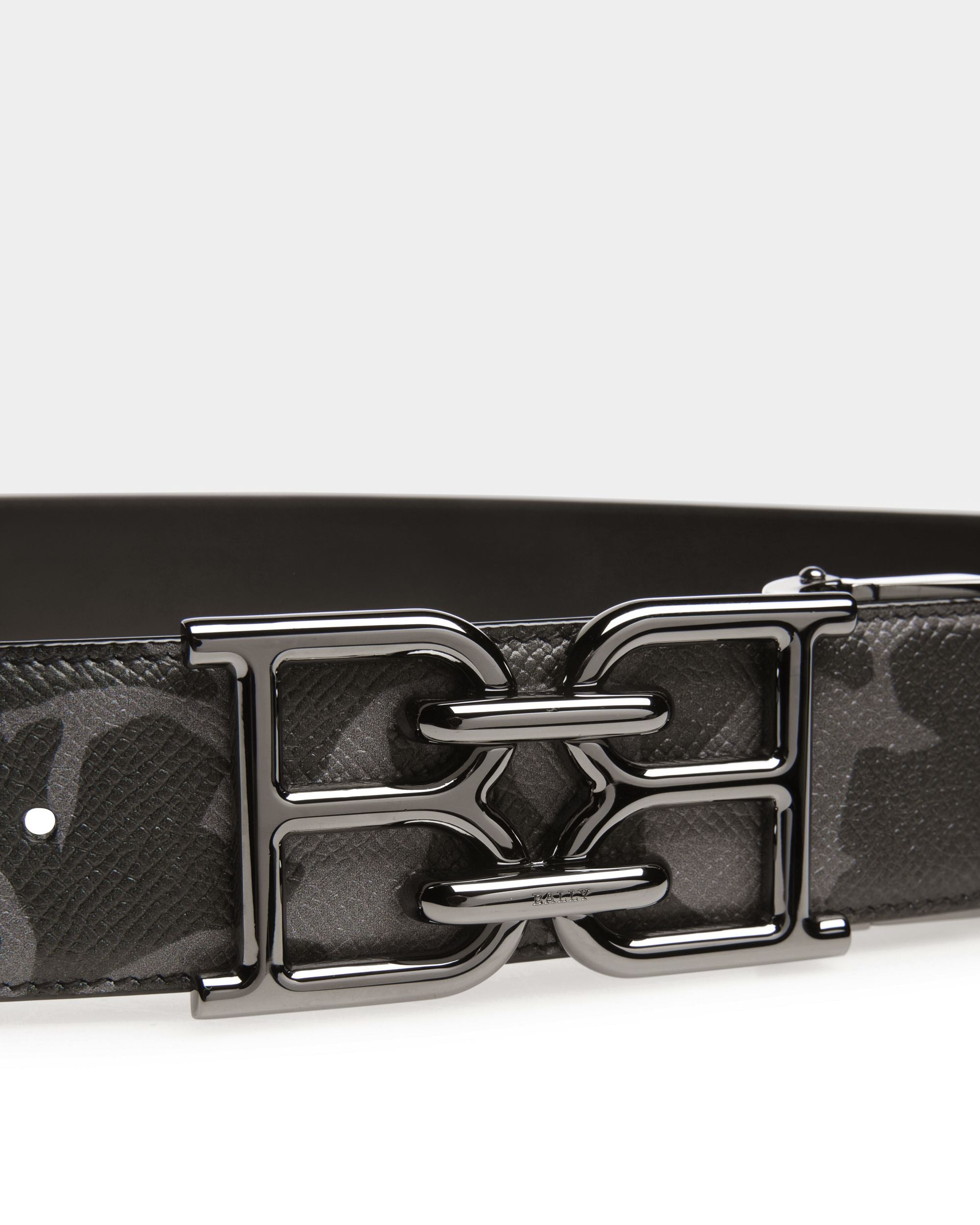 B-Chain Leather 40Mm Belt In Black - Men's - Bally - 03