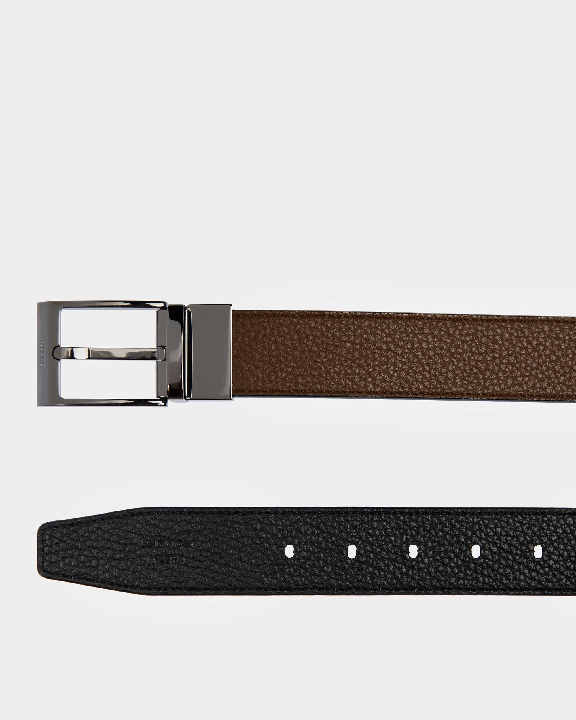 Shiff Cinturón De Piel En Marrón Y Negro - Hombre - Bally - 02