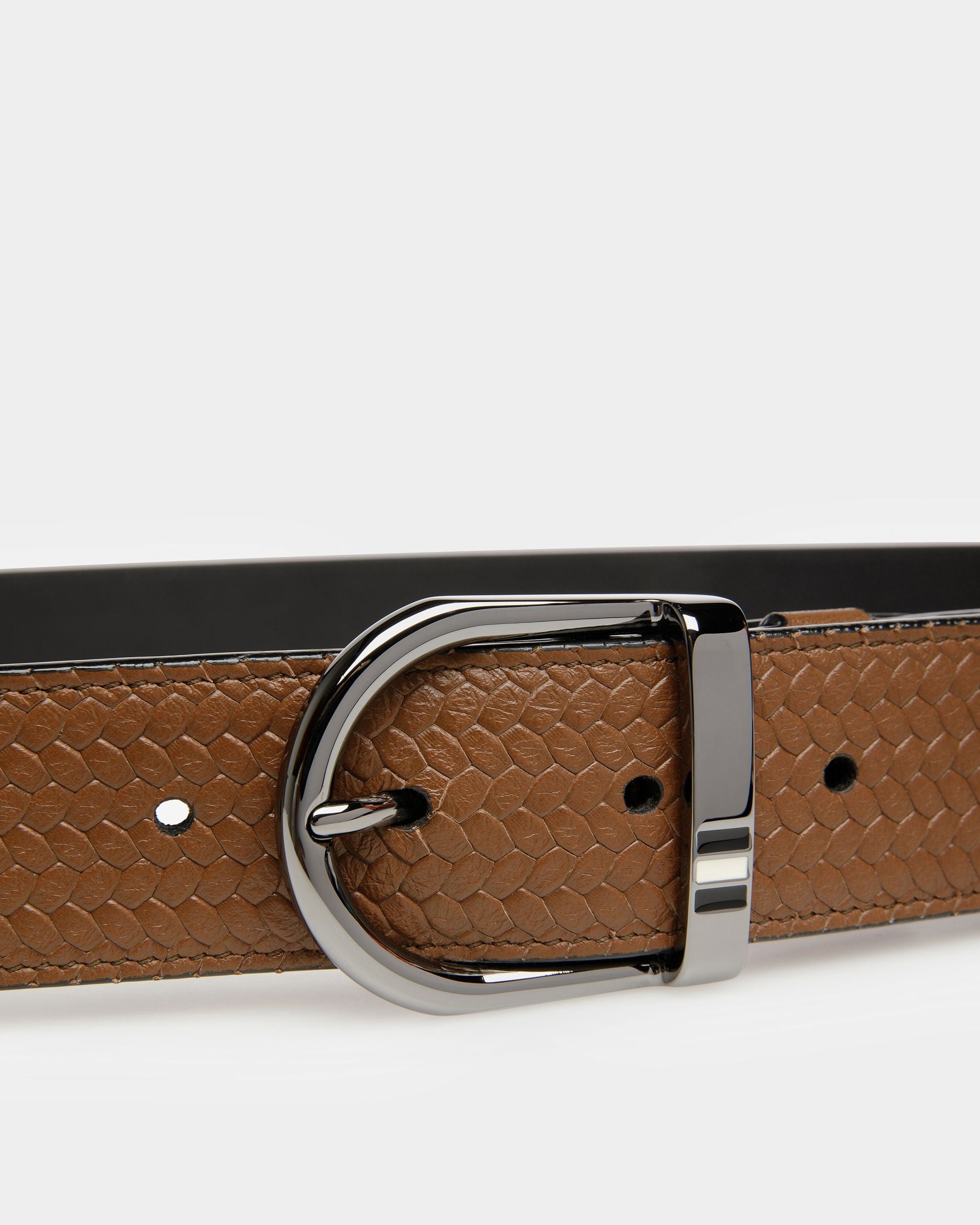 Darkon Cinturón De Piel En Marrón Y Negro - Hombre - Bally - 03