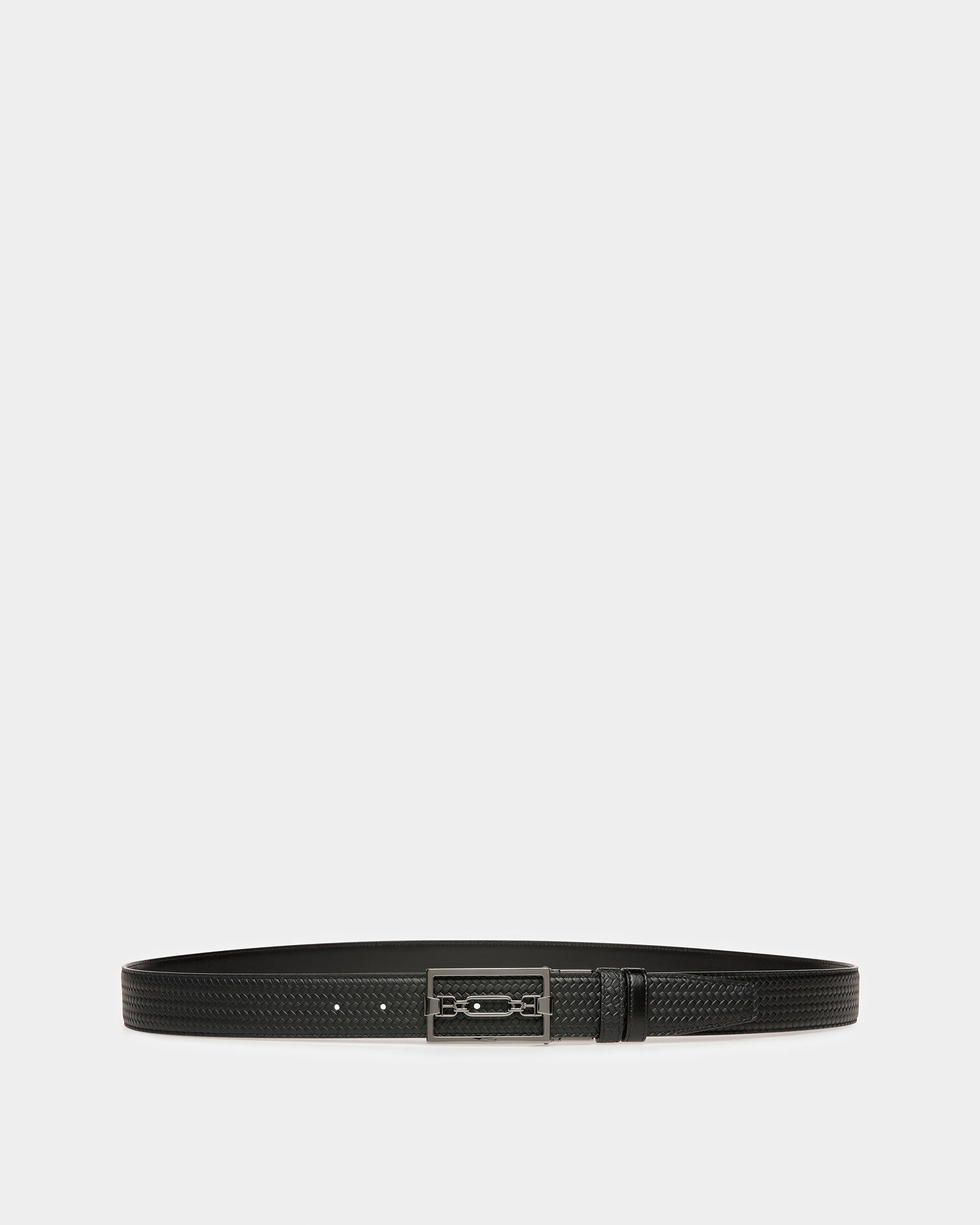 Draper Cinturón De Piel En Negro - Hombre - Bally - 01