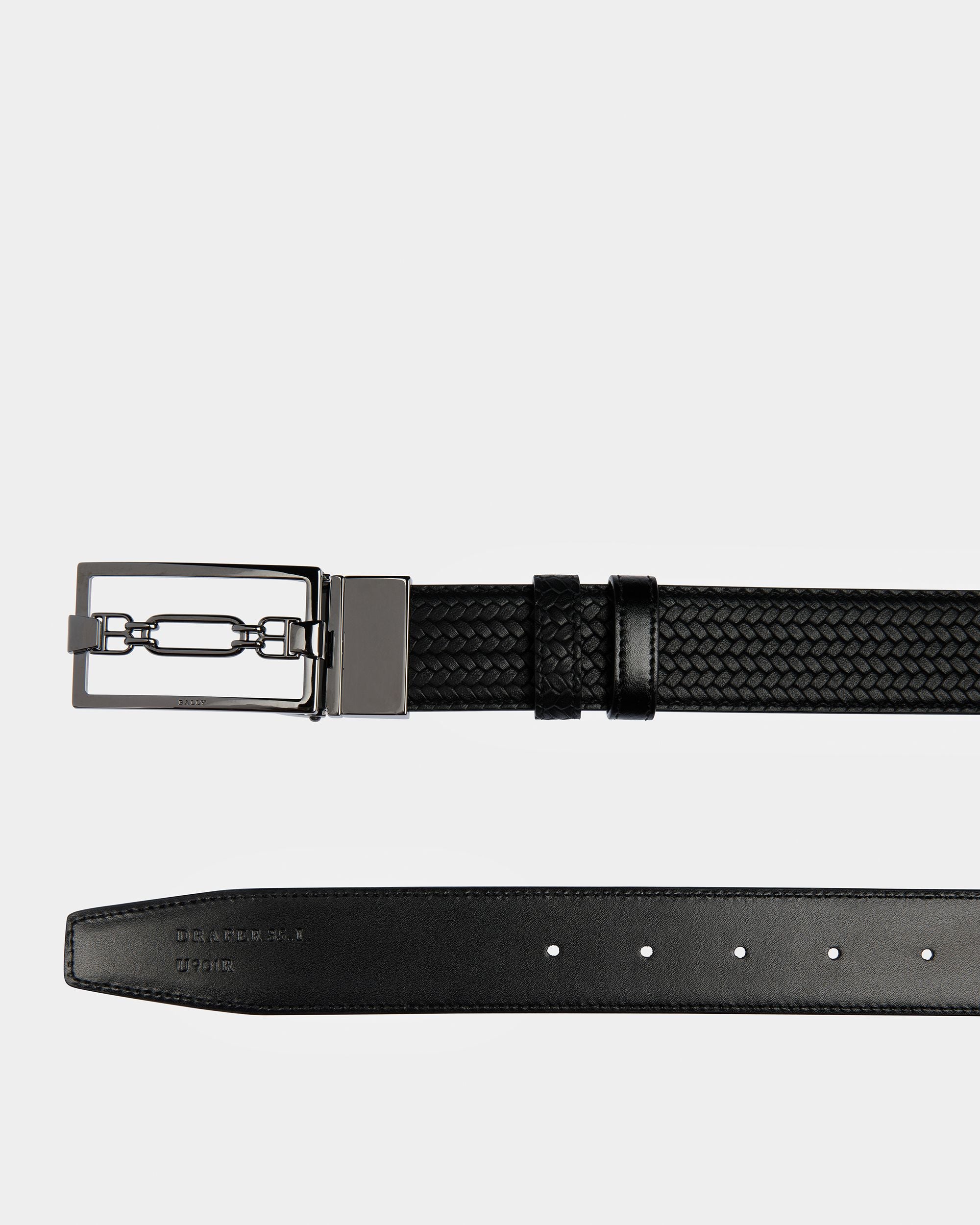 Draper Cinturón De Piel En Negro - Hombre - Bally - 02